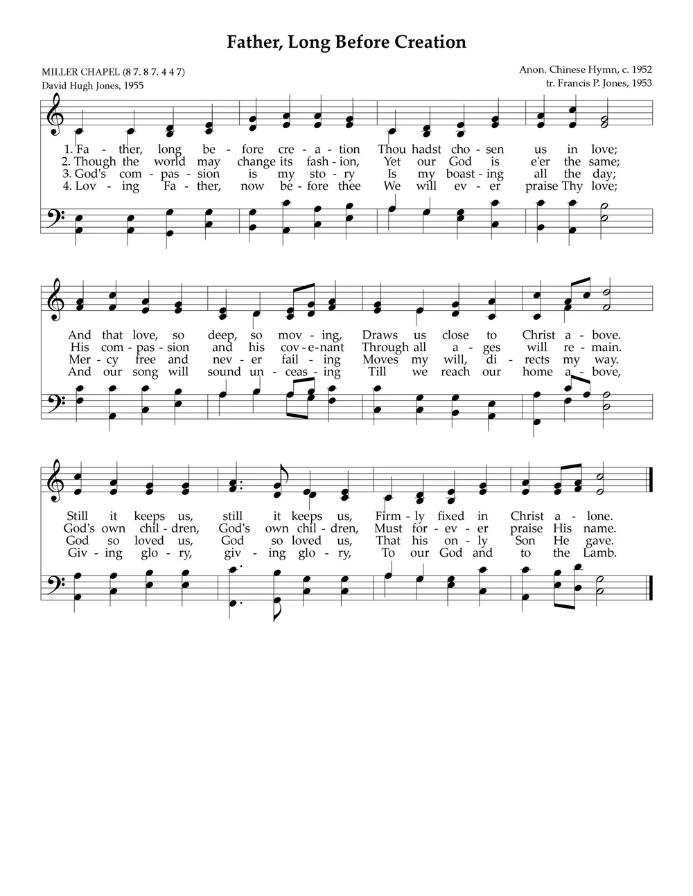 Father, Long Before Creation — Reformation Covenant Church