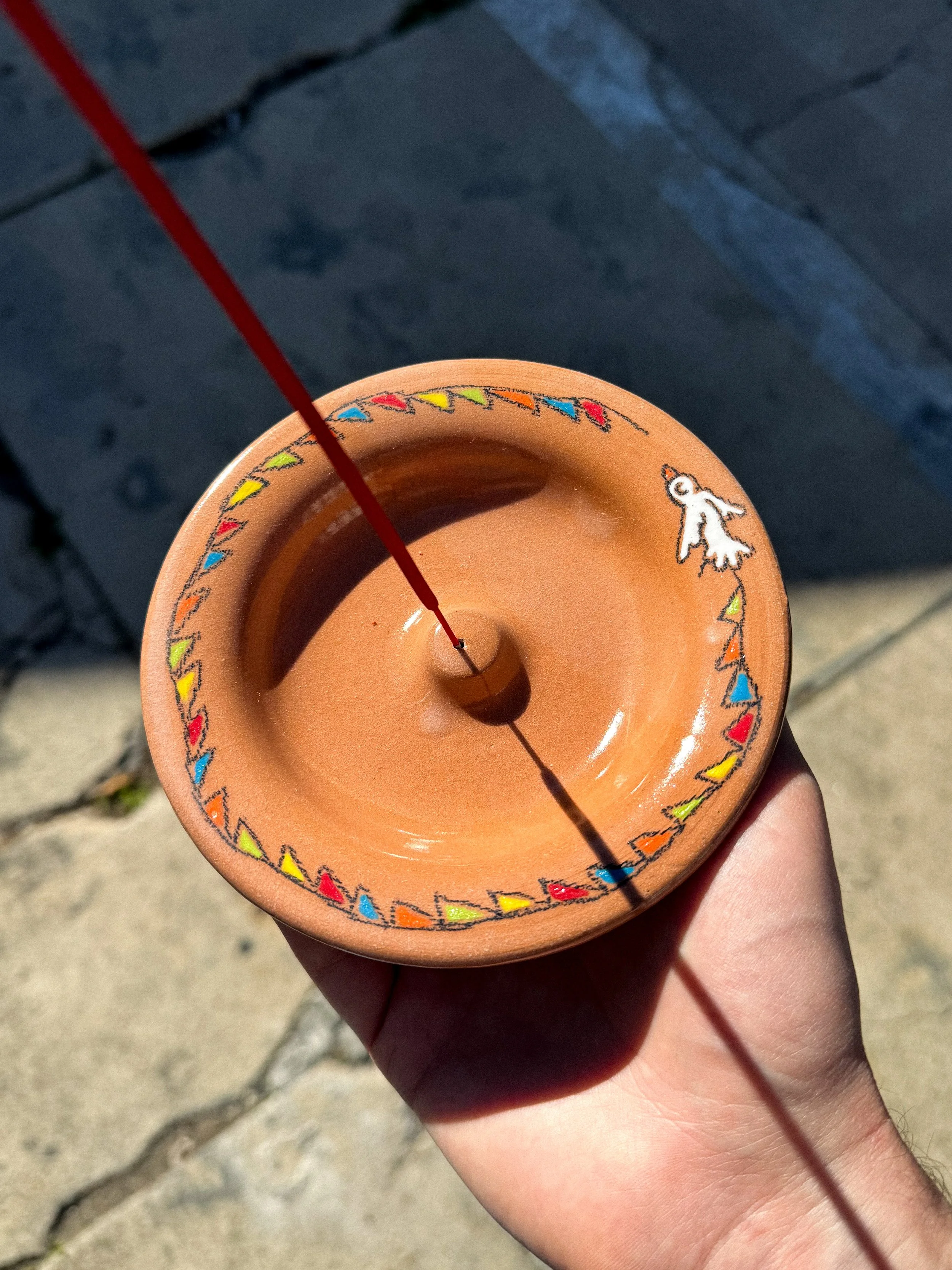 Bird Banner Incense Holder