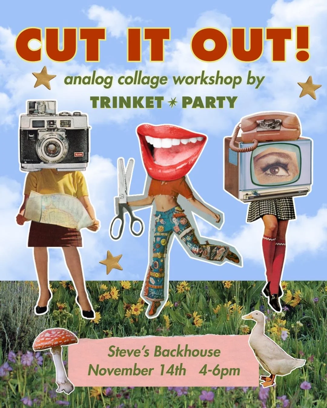Cut It Out! Analog Collage Workshop with Trinket Party (11/14 / 4-6PM)