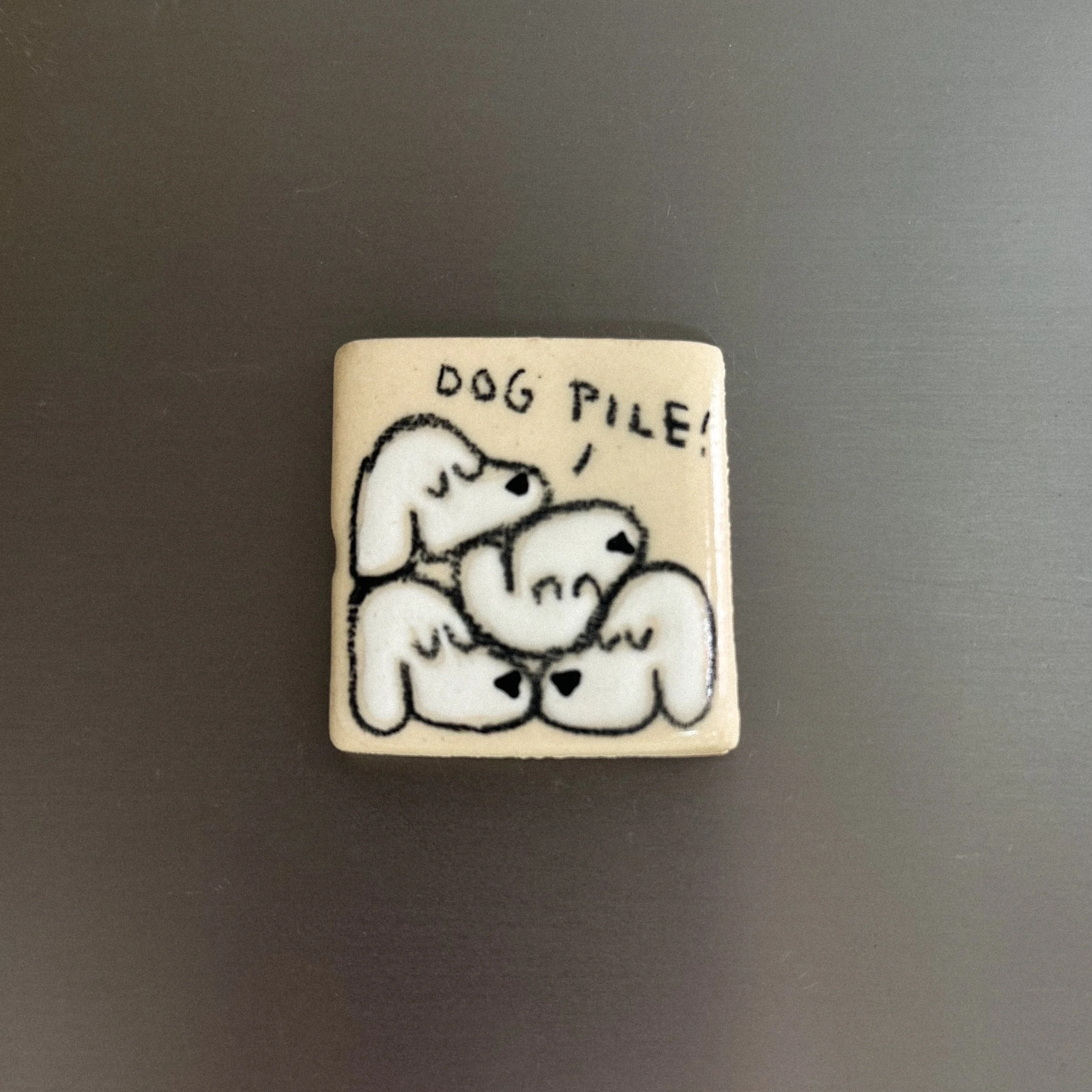 Dog Pile Magnet