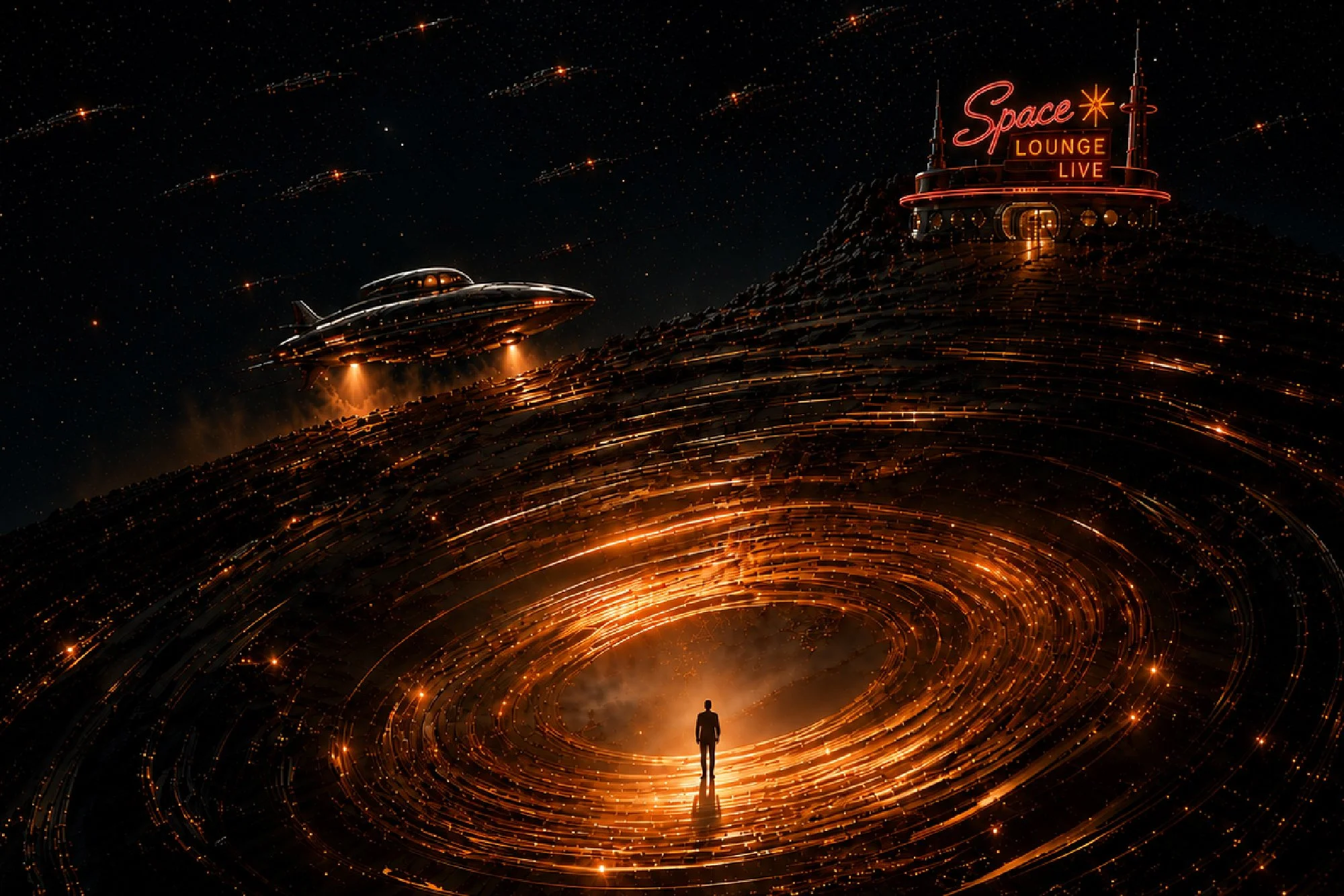 "Space Lounge Arrival" Album Artwork 6"x9" Print
