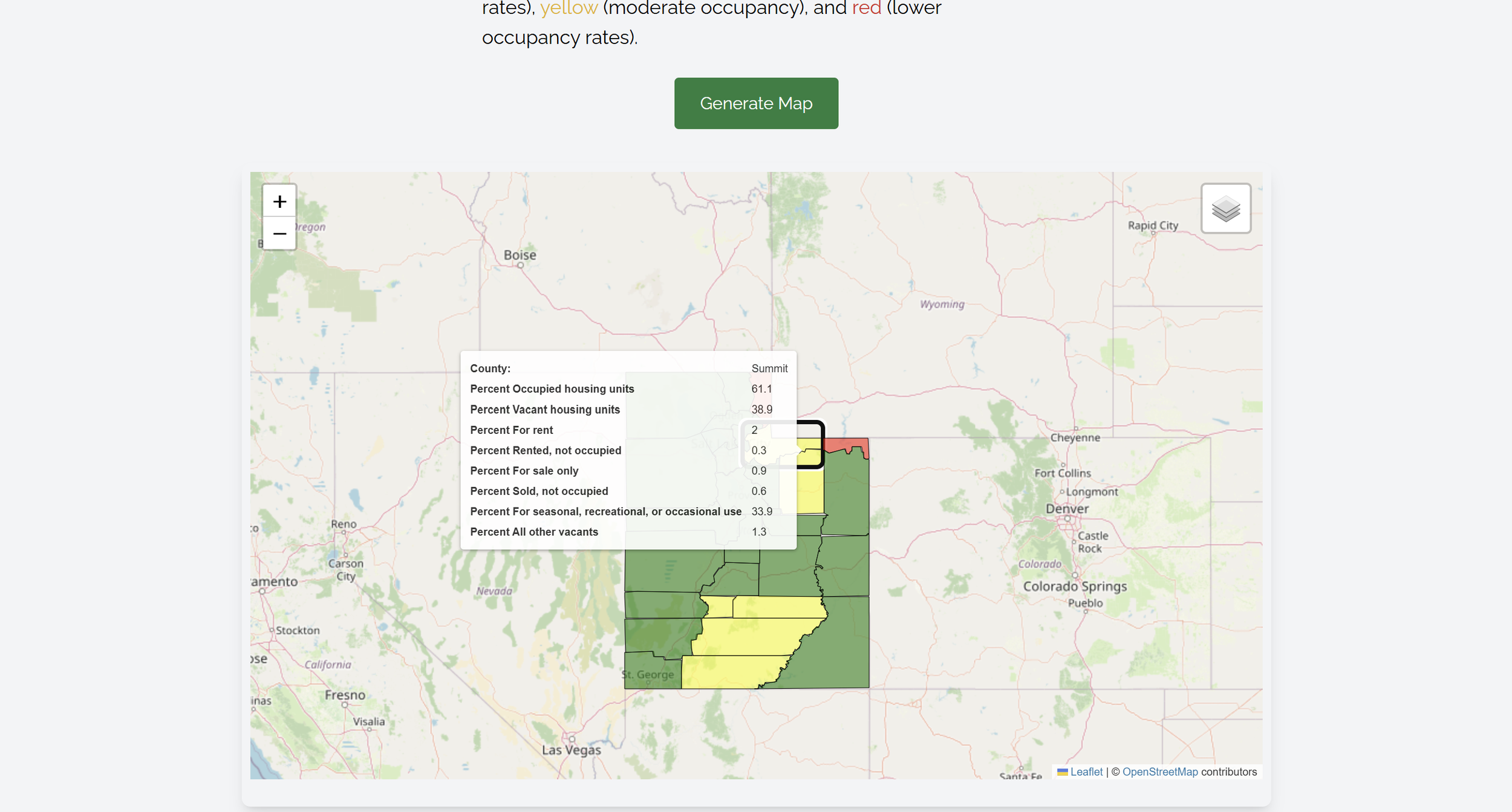 Navigate statistics across counties