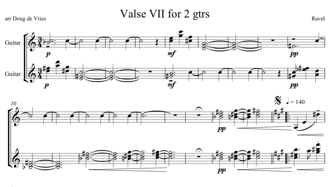 Valse VII for 2 Guitars