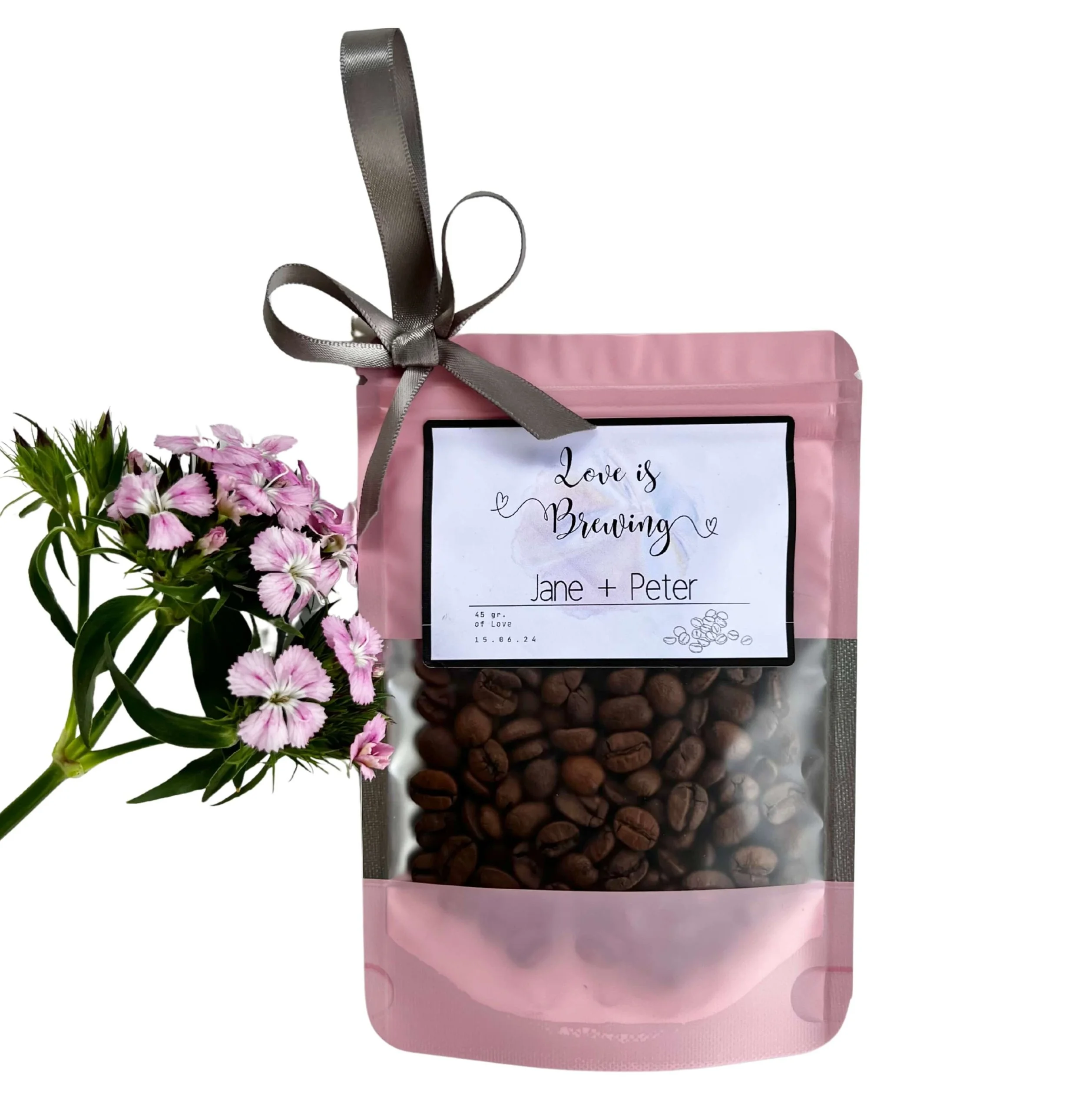 Personalised coffee favours for weddings and events By Luna Australia
