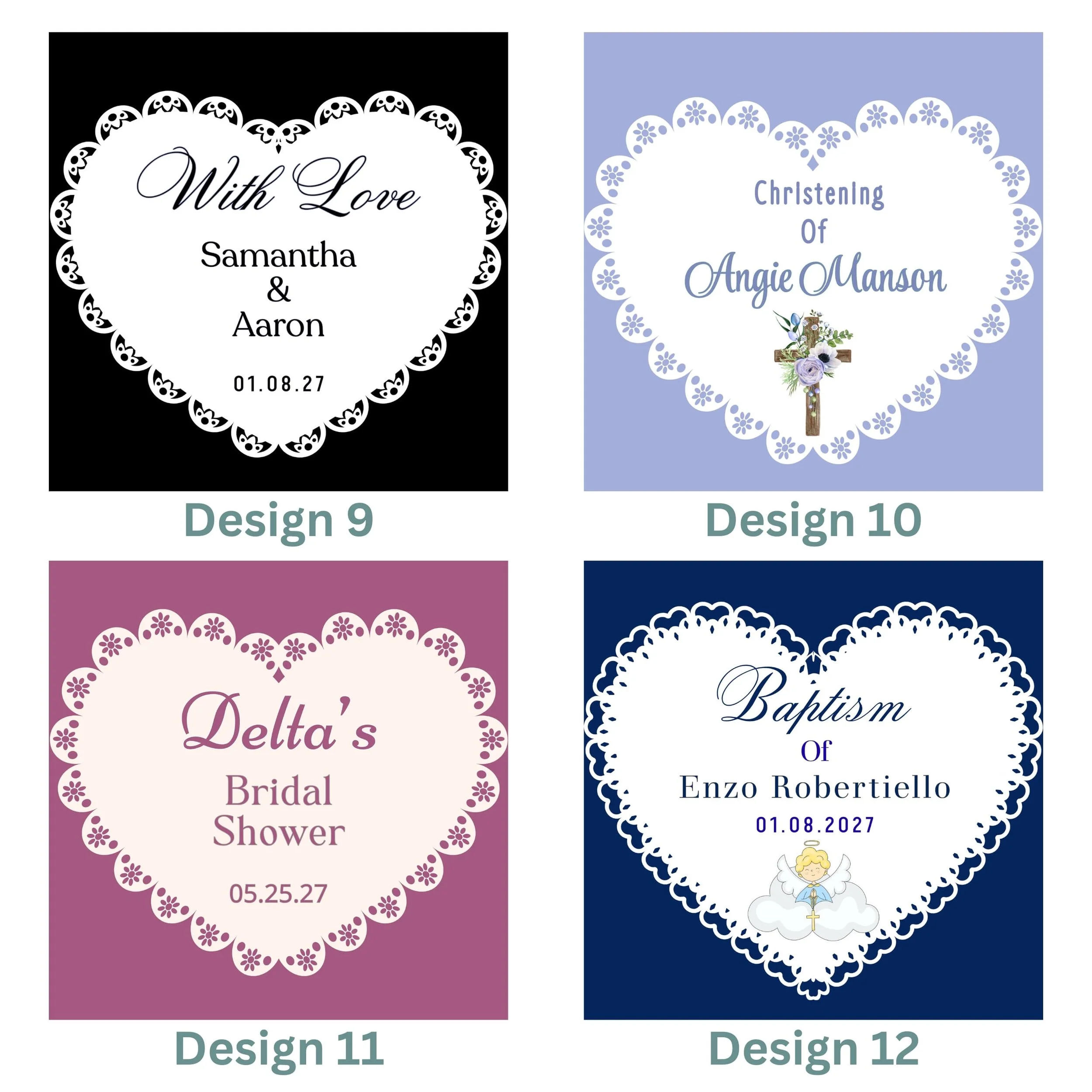 Heart chocolate jar with custom label elegant wedding and event favours