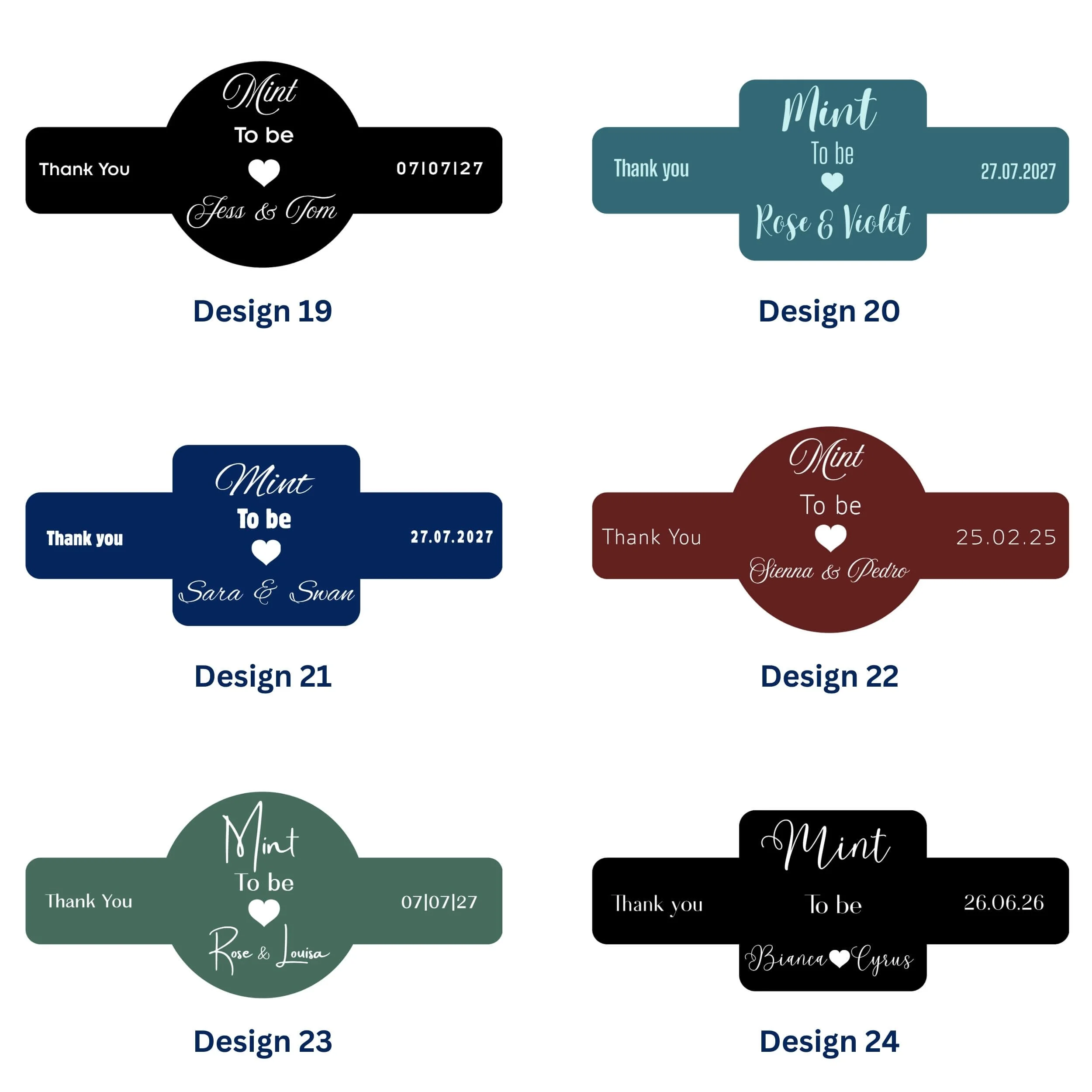 Transparent acrylic box filled with mints elegant event favour