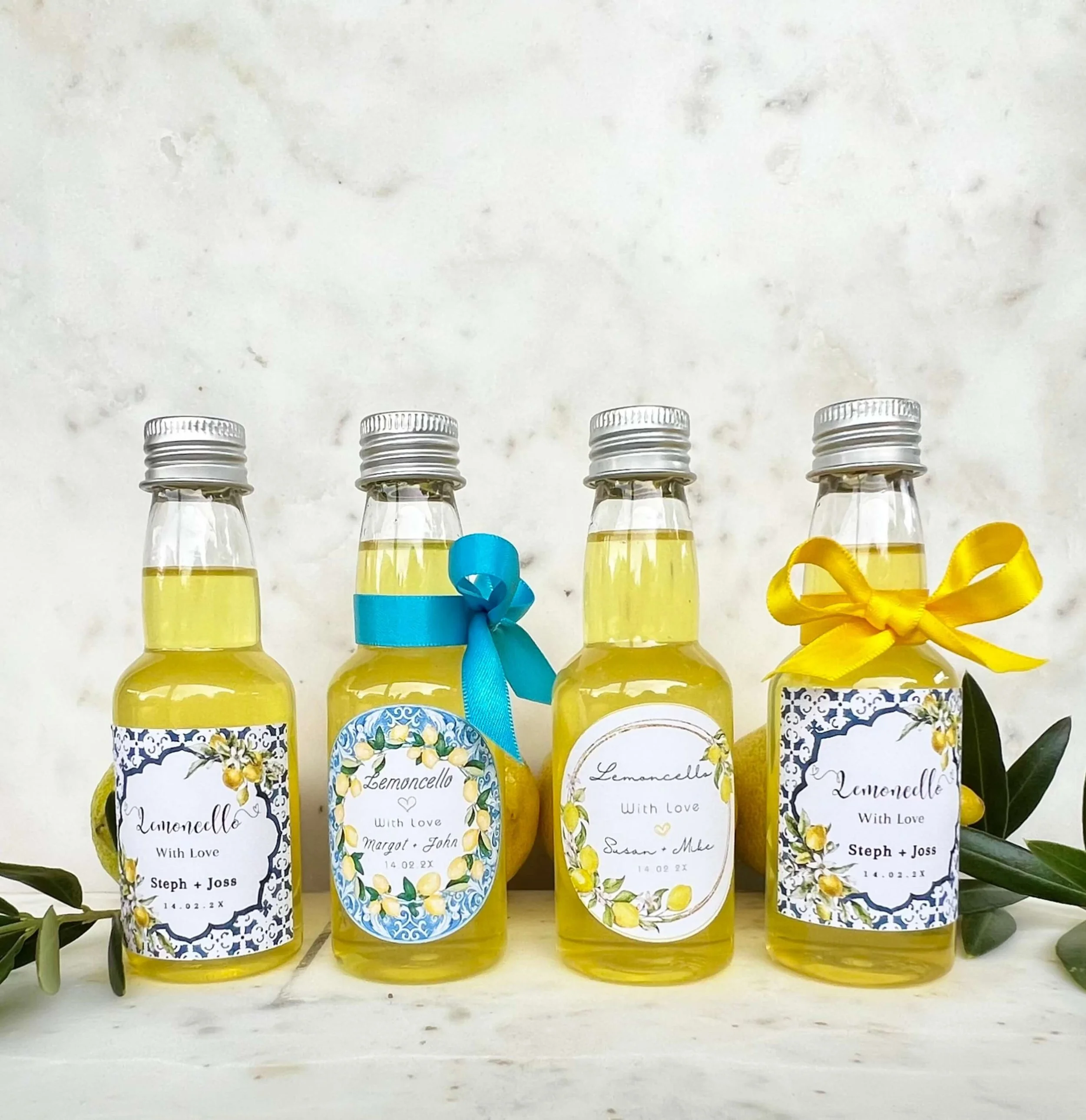 DIY limoncello 60ml plastic bottle for wedding and events
