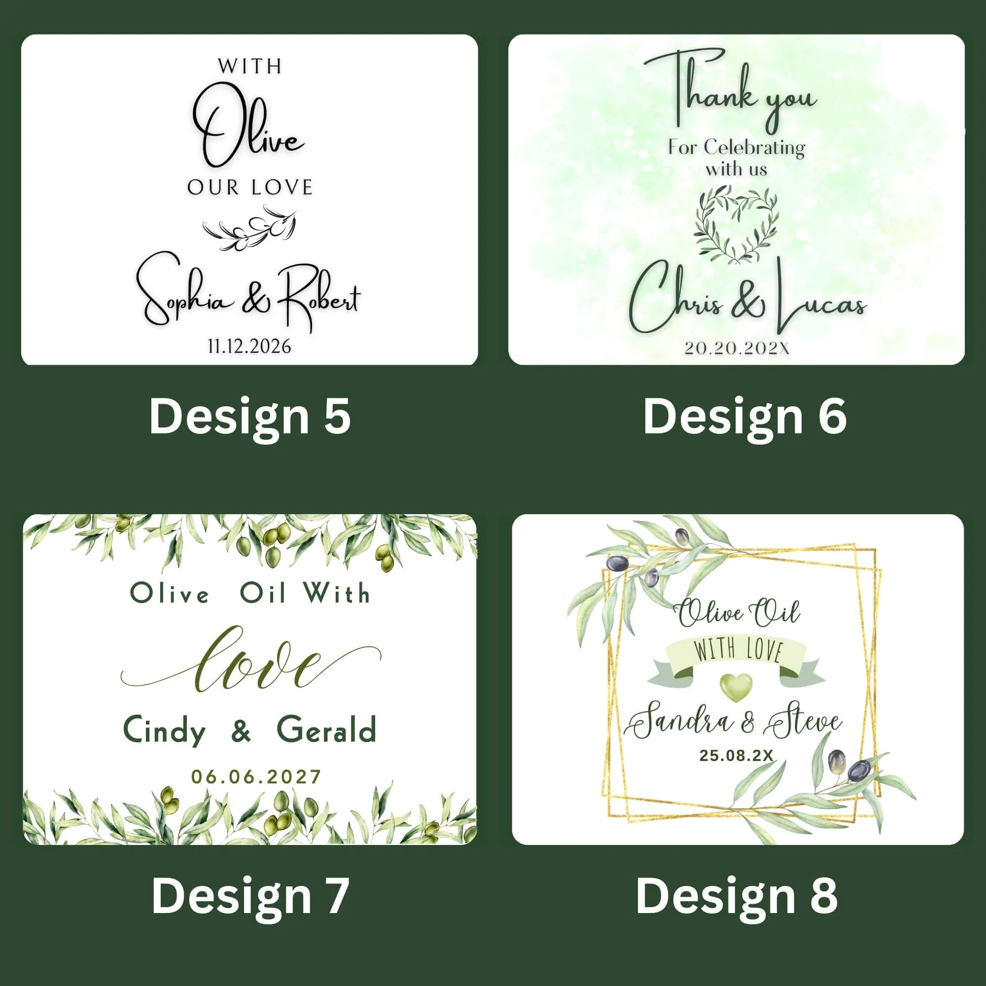 Olive Oil Clear Glass Mini Bottle 50ml - Mediterranean Wedding and Event Favours Australia