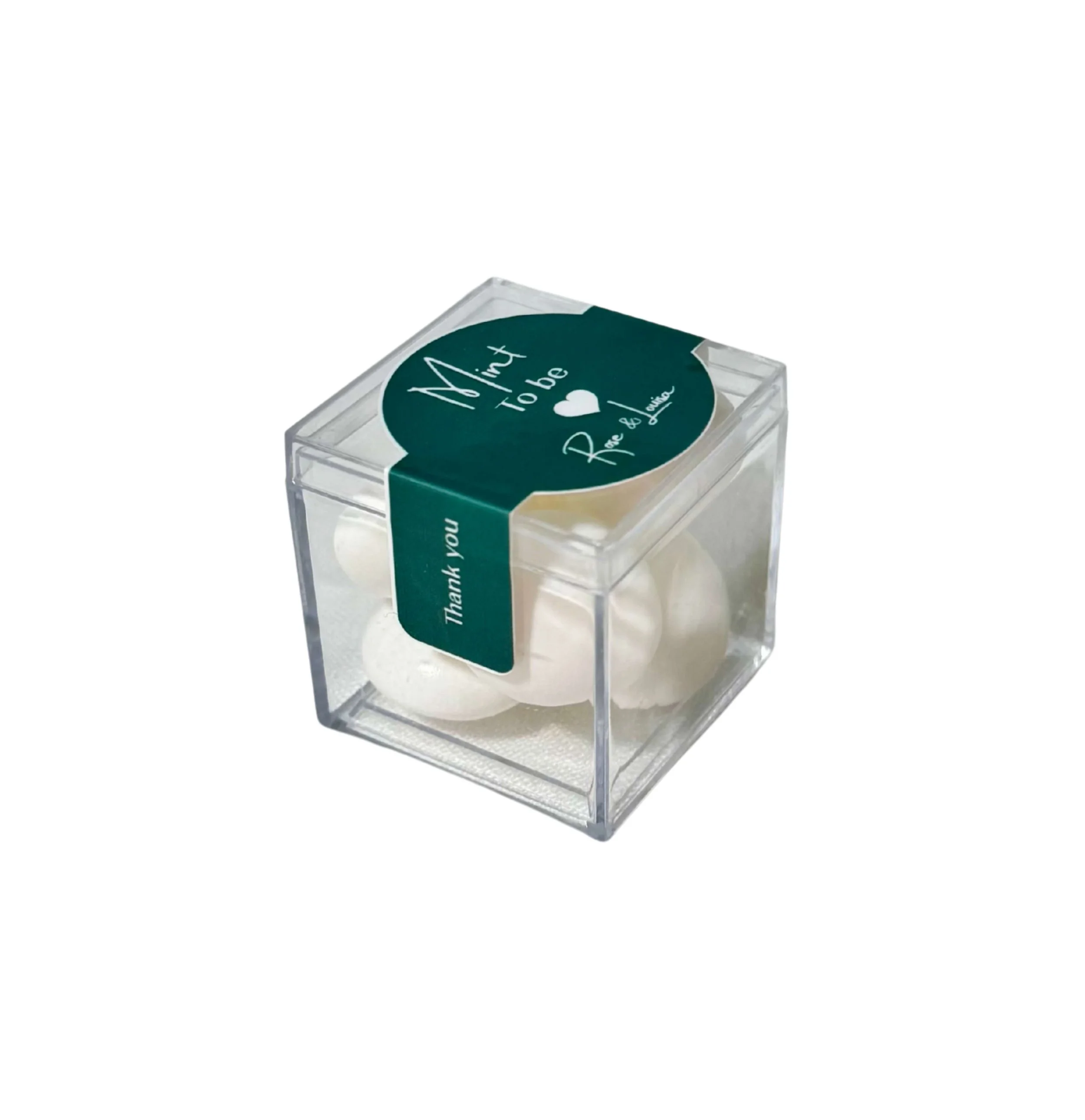 Acrylic Mint Box 3.3cm - Clear Wedding Favour Boxes