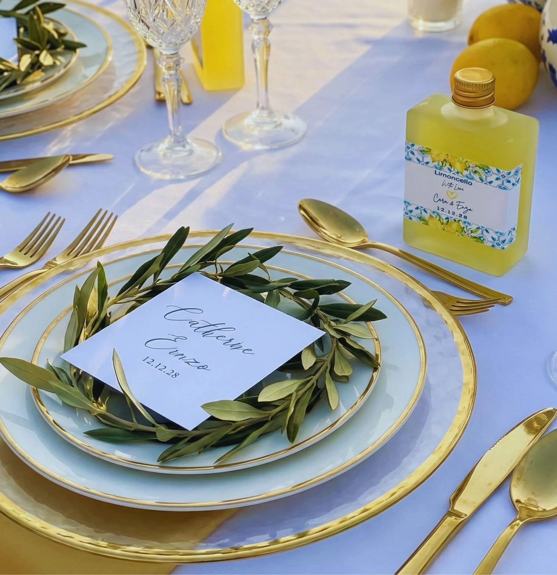 DIY Limoncello square 50ml Frosted Glass Bottles