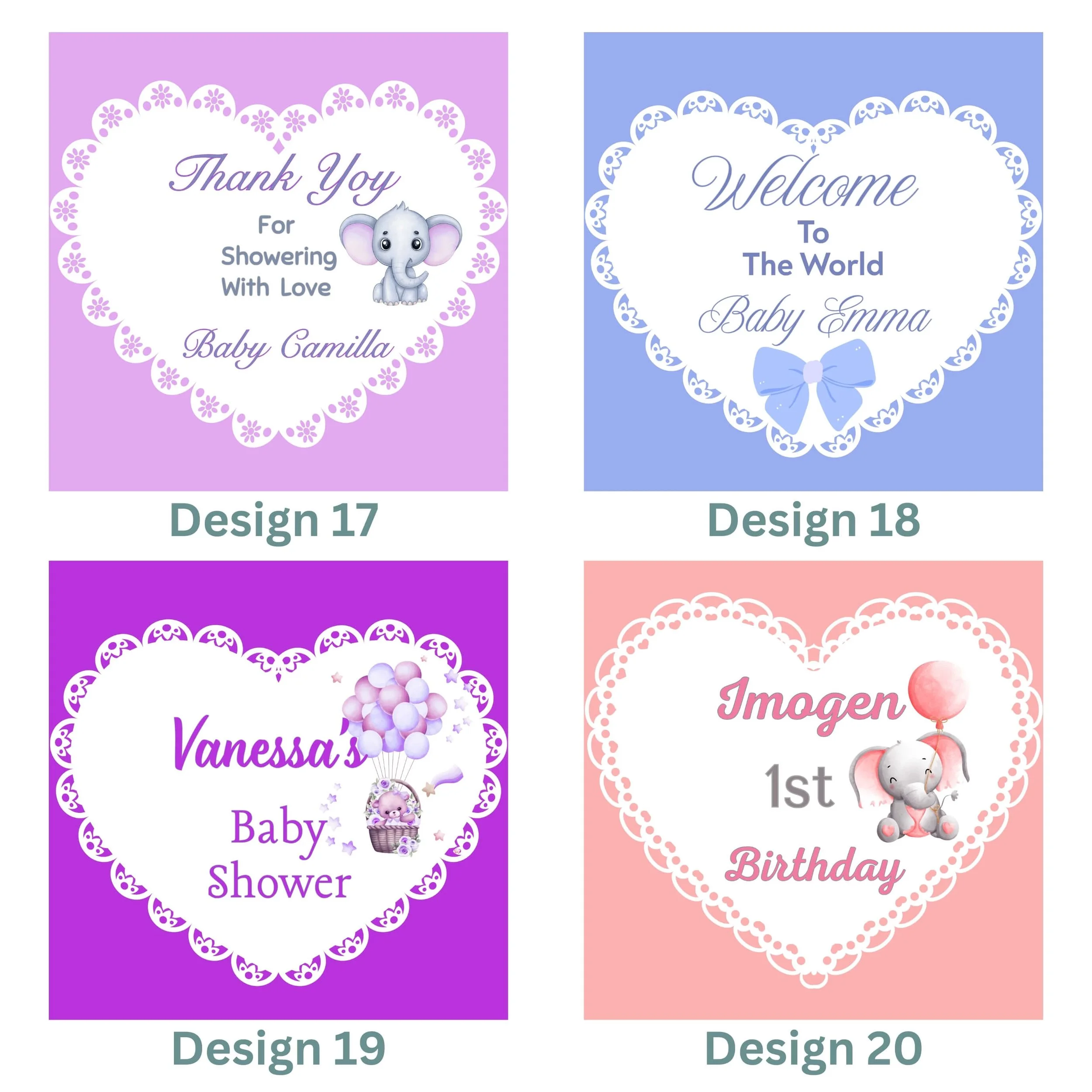 Heart chocolate jar with custom label and ribbon elegant wedding gift