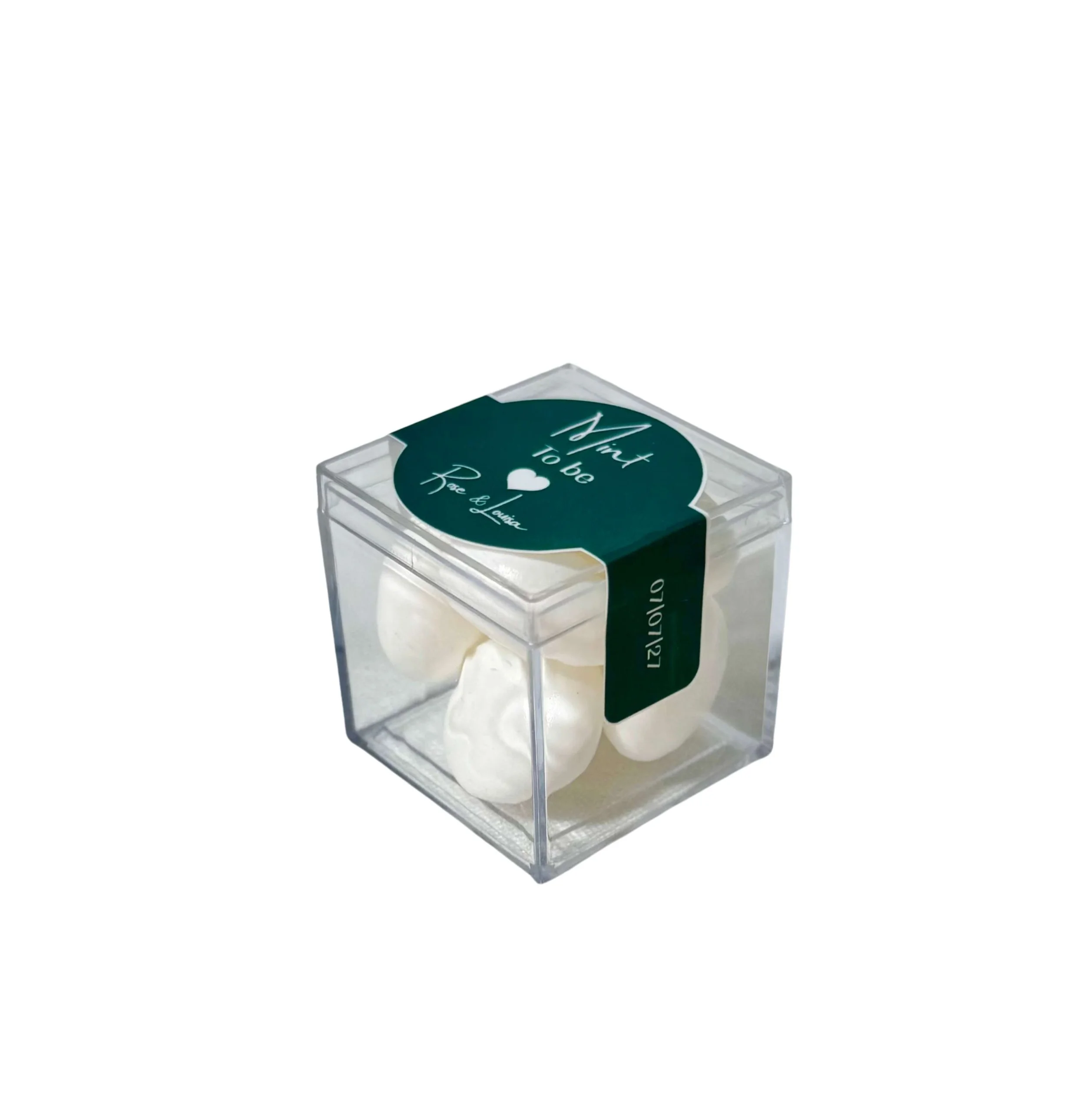 Acrylic favour box with mints modern wedding gift Brisbane