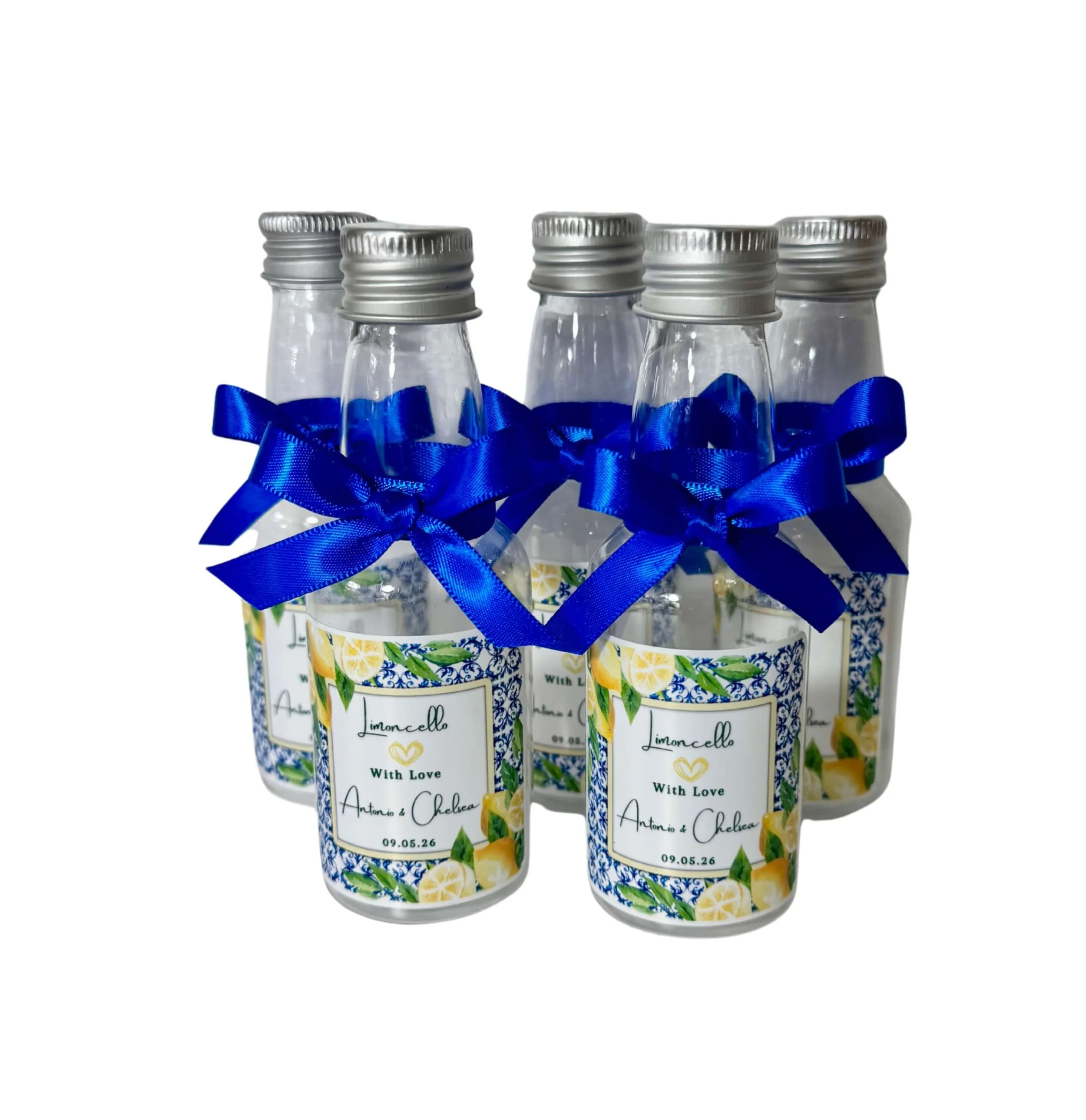 Fill your own limoncello 60ml plastic bottle for wedding and events