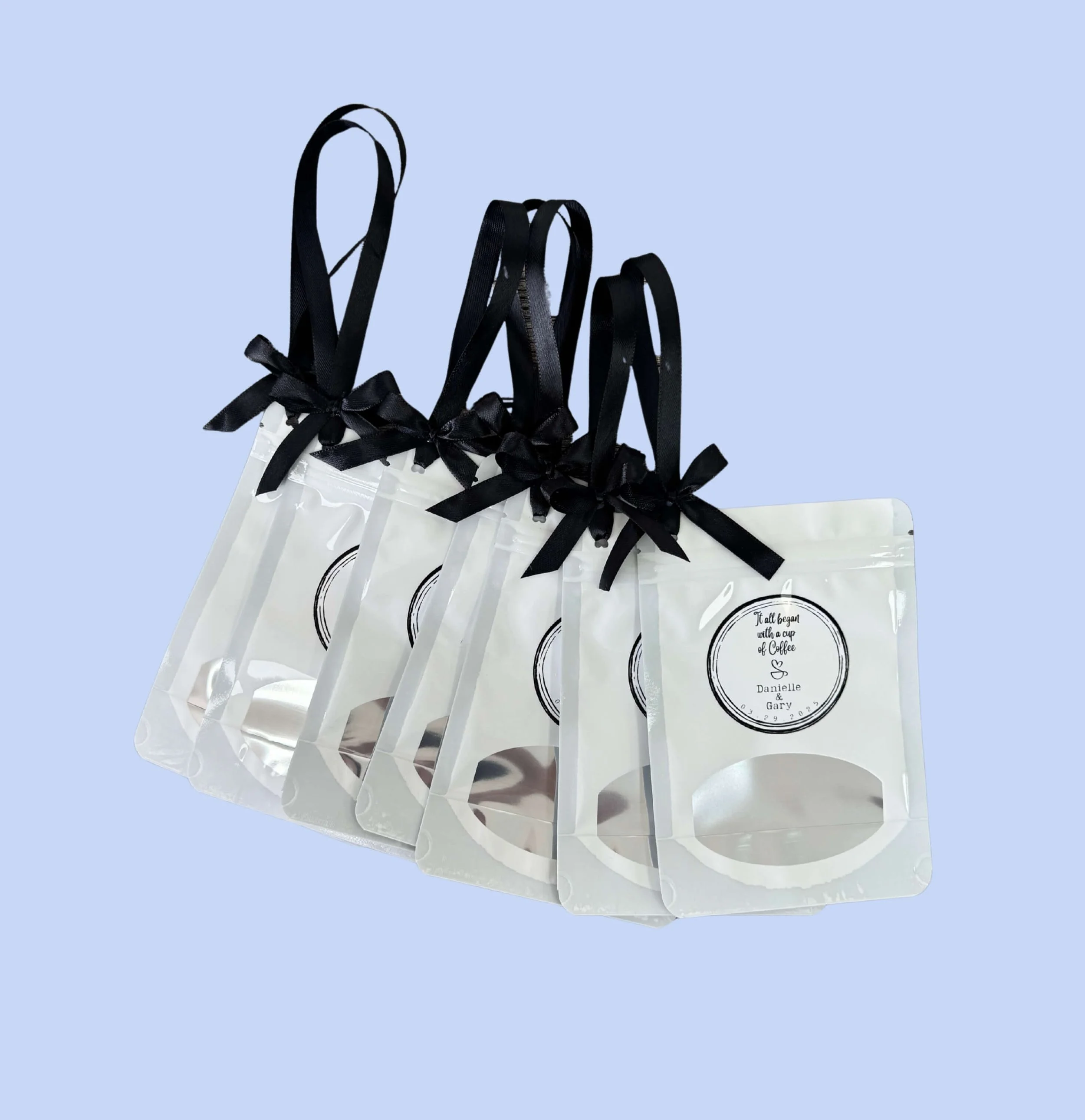 Personalised coffee favours for weddings and events By Luna Australia