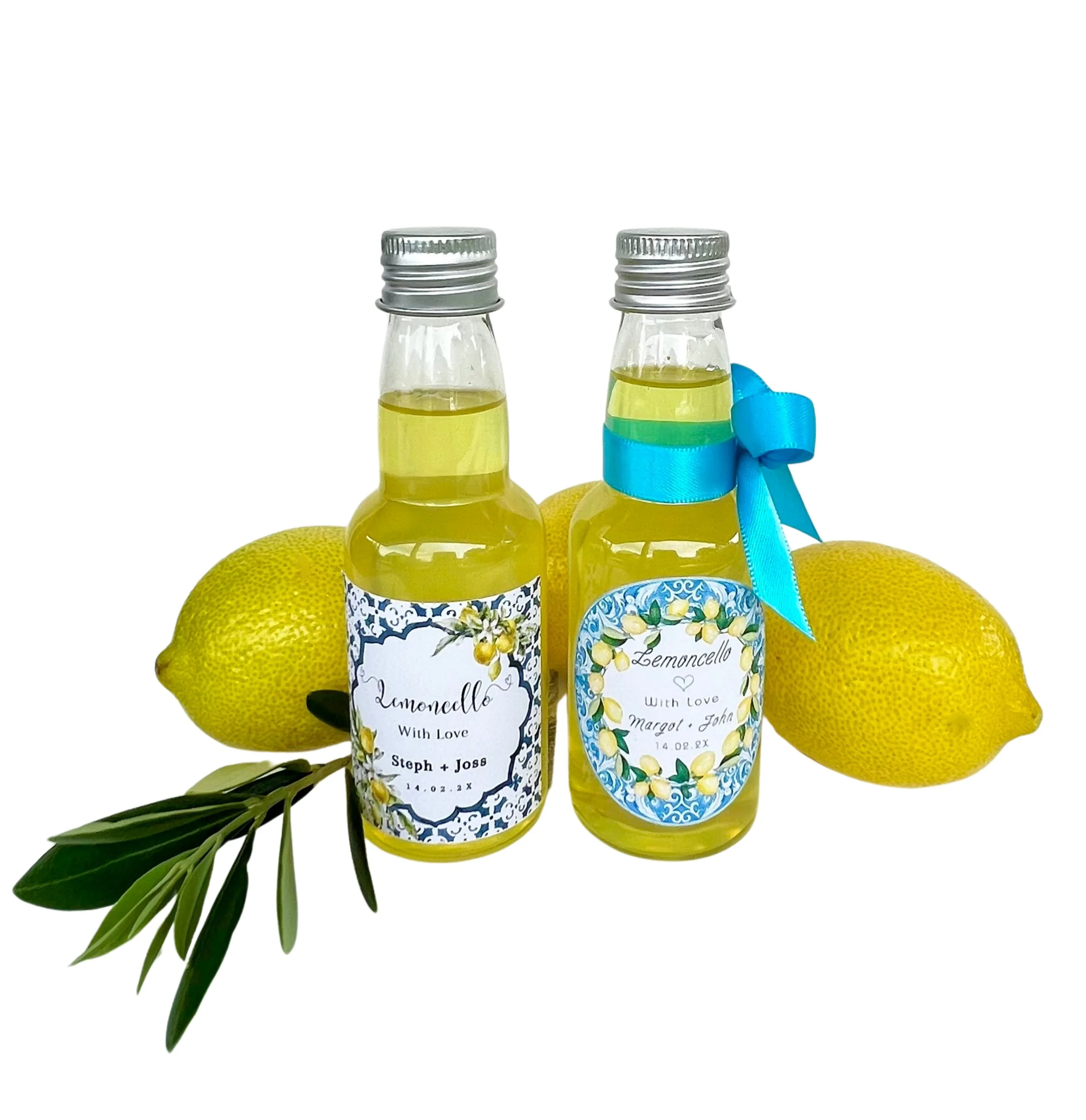 DIY limoncello 60ml plastic bottle for wedding and events