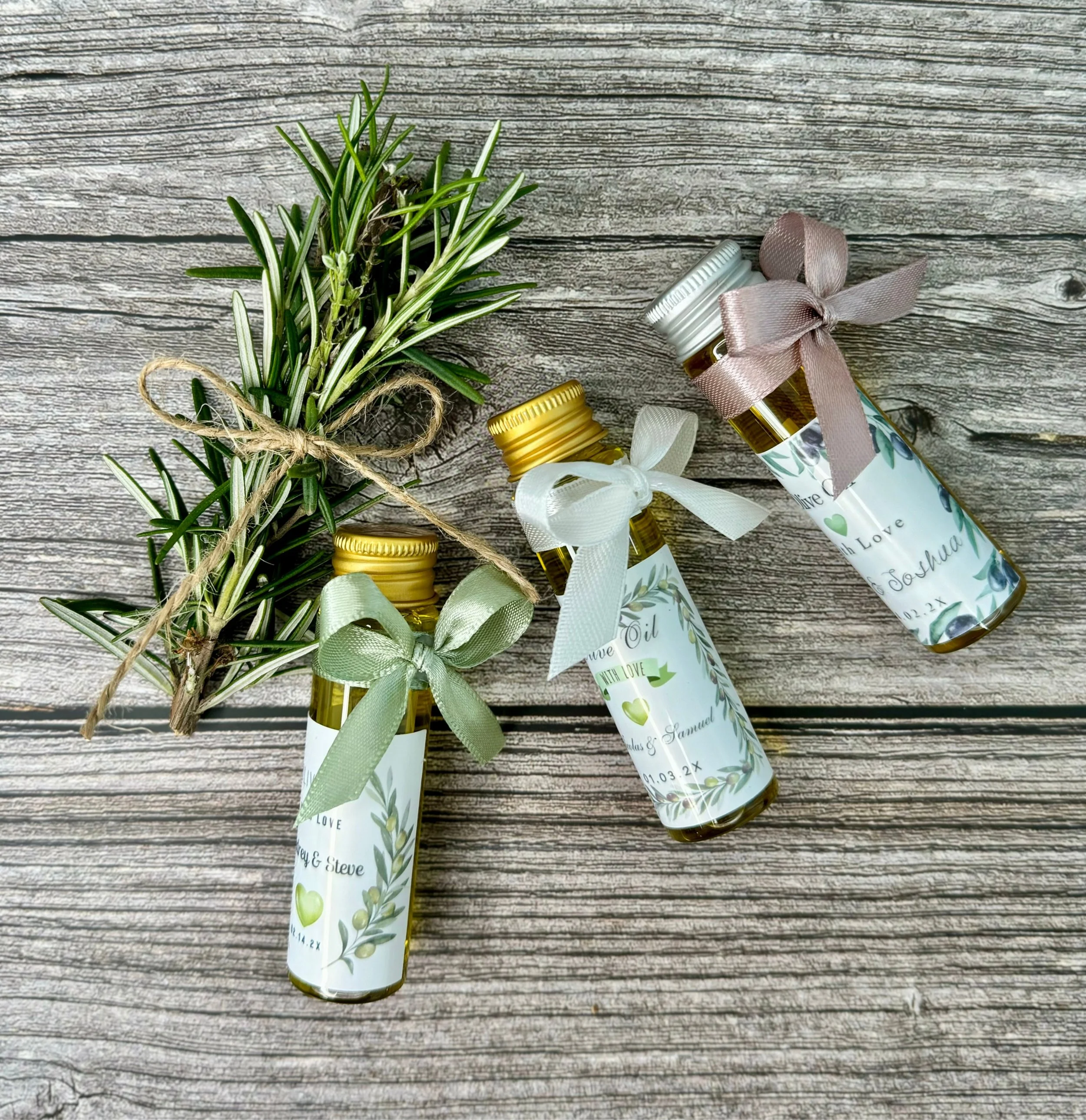 glass tube olive oil favour