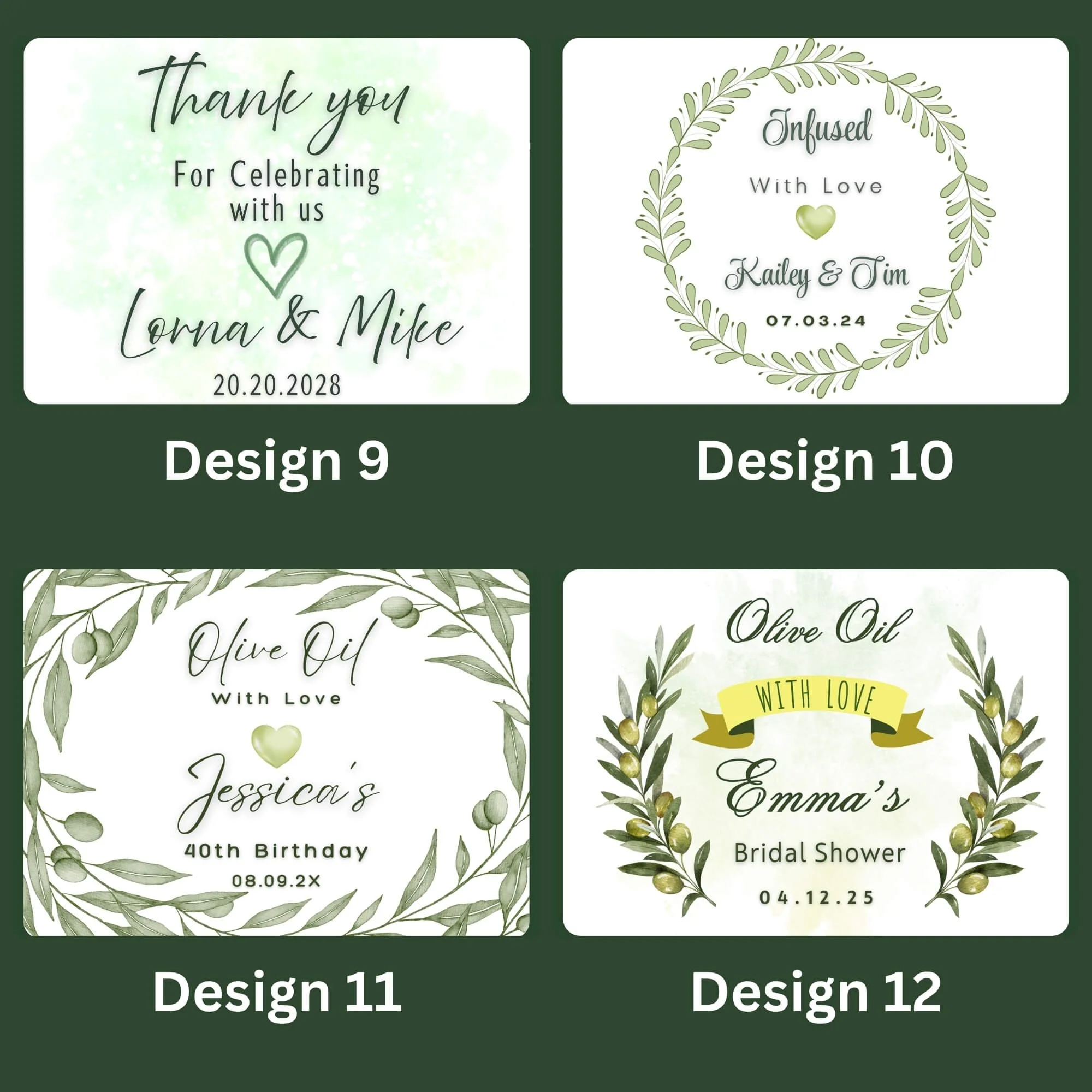 Olive Oil Clear Glass Mini Bottle 50ml - Mediterranean Wedding and Event Favours Australia