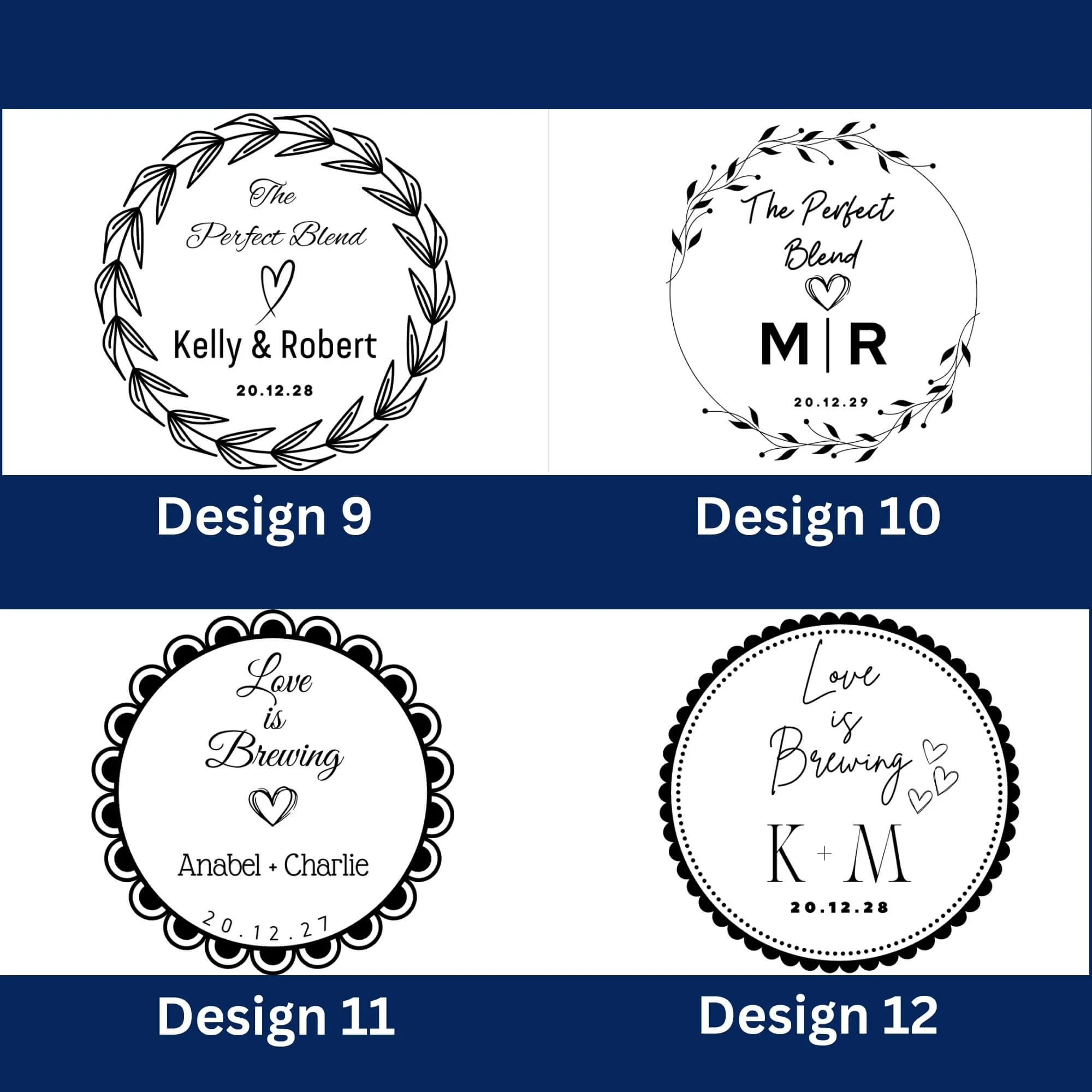 Loose tea bag personalised wedding and event favours with custom label By Luna Australia