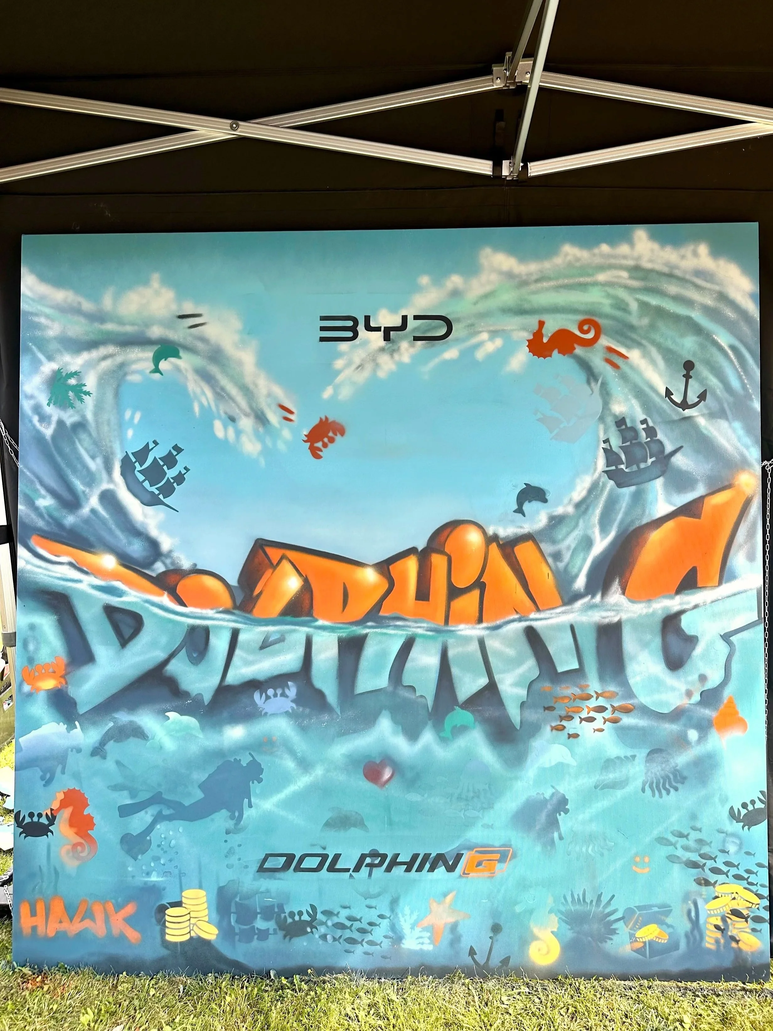 byd graffiti canvas art