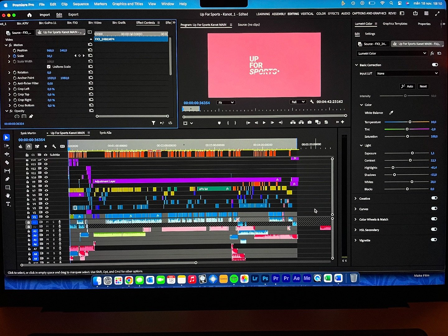 Projektet ligger redo - nu &auml;r f&ouml;rsta episoden mycket n&auml;ra gott folk! H&aring;ll utkik 💫 @upforsports #upforsports #sport #wemakefilm #videoproduction