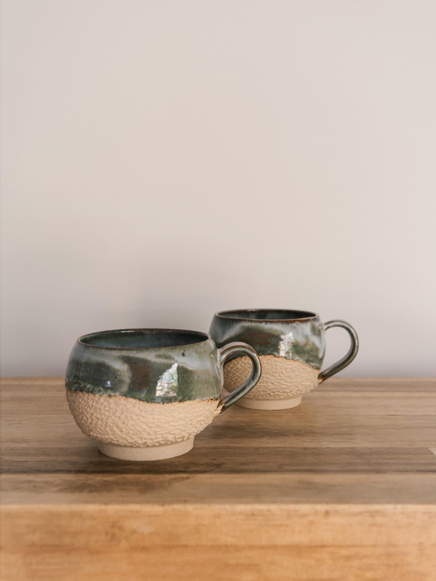 Textured Ceramic Espresso Cup, Blue
