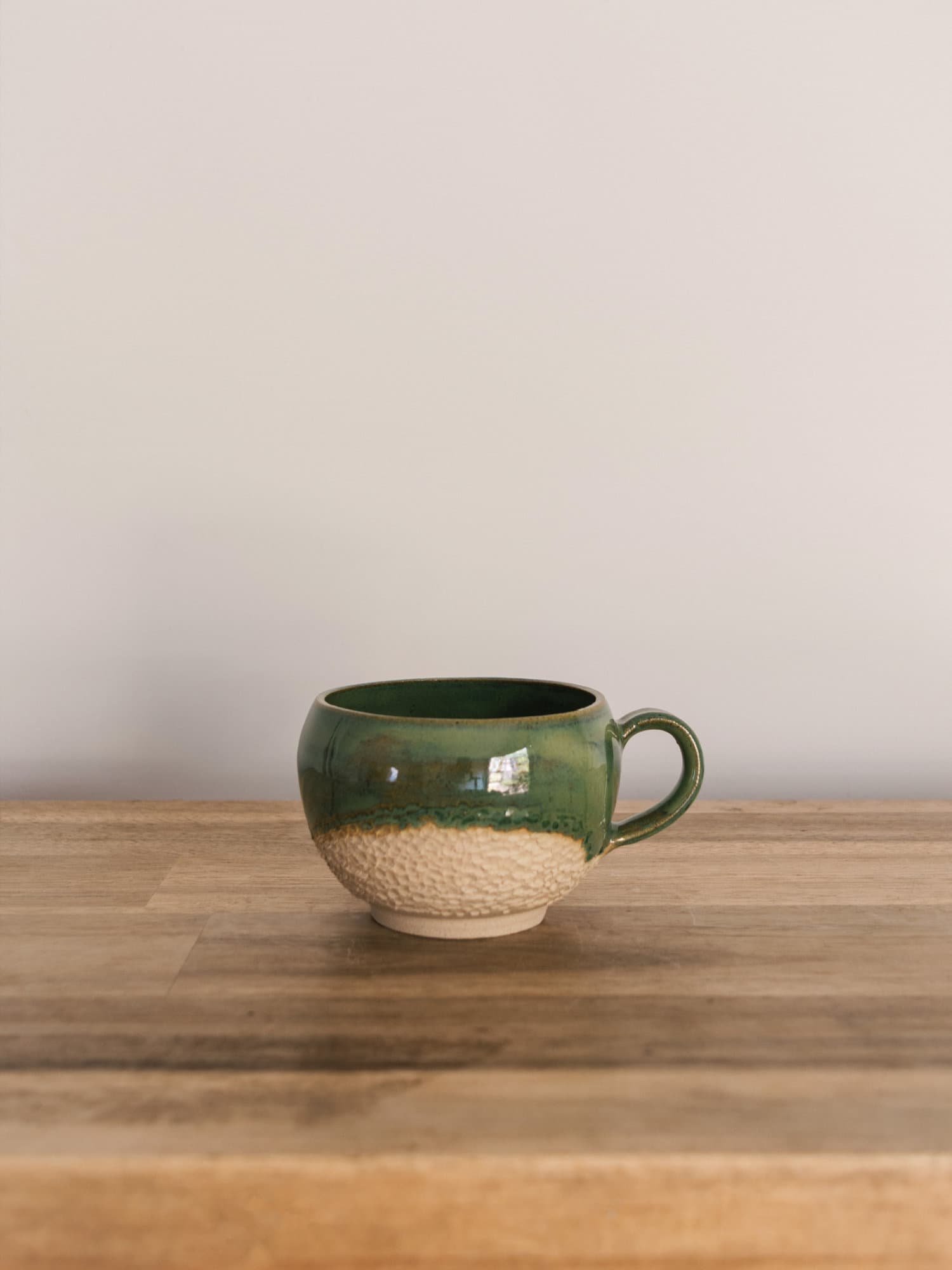 Textured Ceramic Espresso Cup, Green
