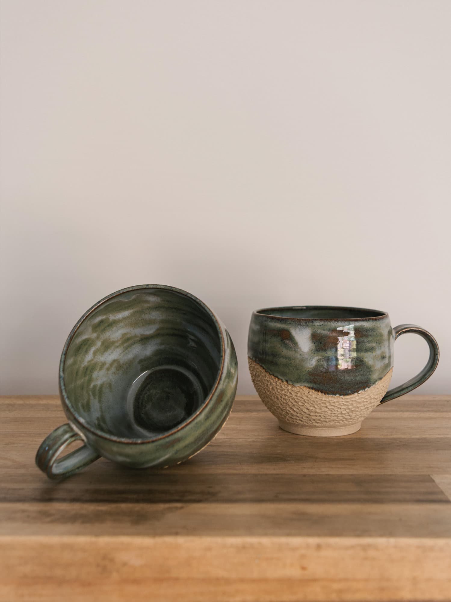 Textured Ceramic Mug, Blue