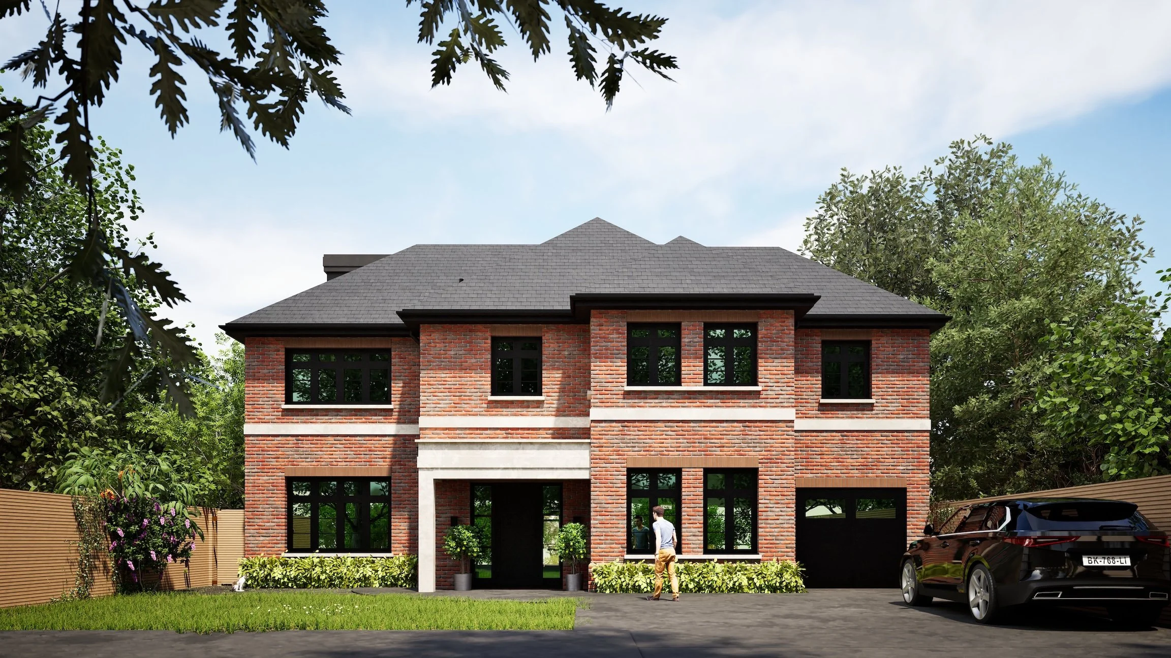 Parkside front elevation CGI of a luxurious 6 bedroom home in North London by 3bd Architects.jpg