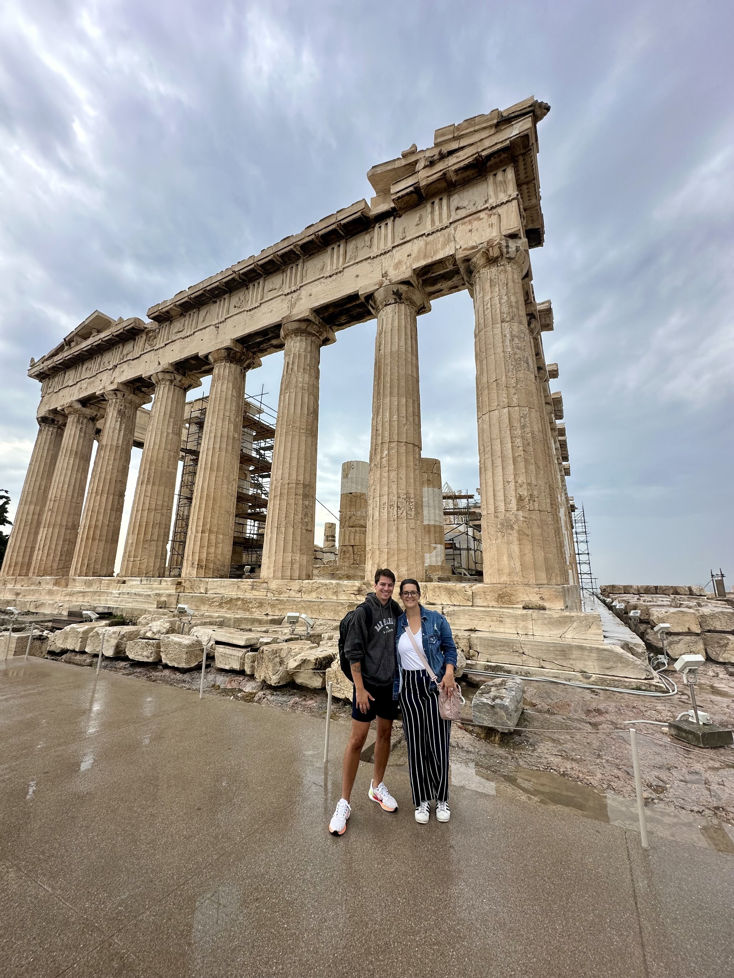 hannah and dan at the acropolis