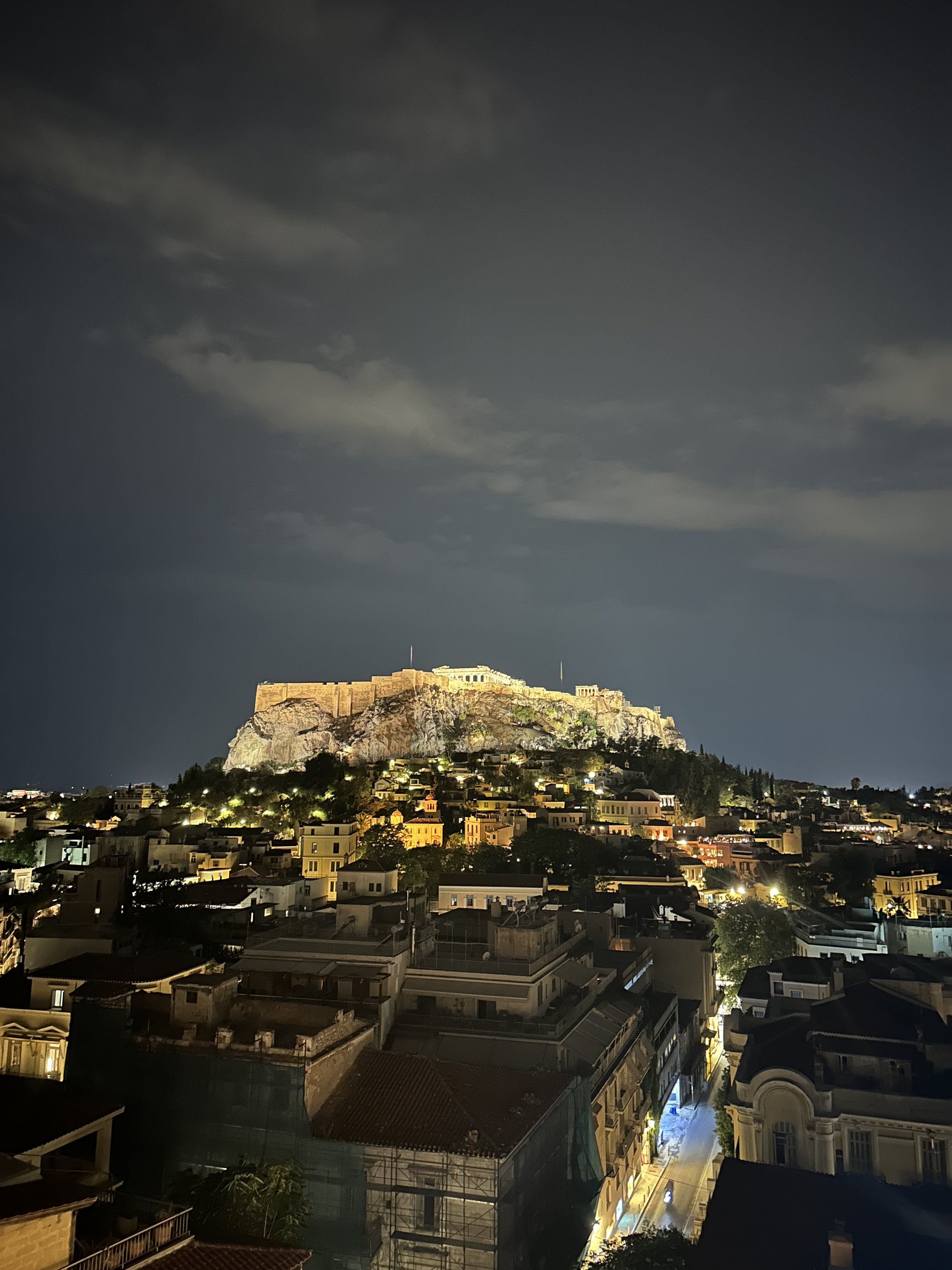 acropolis at night