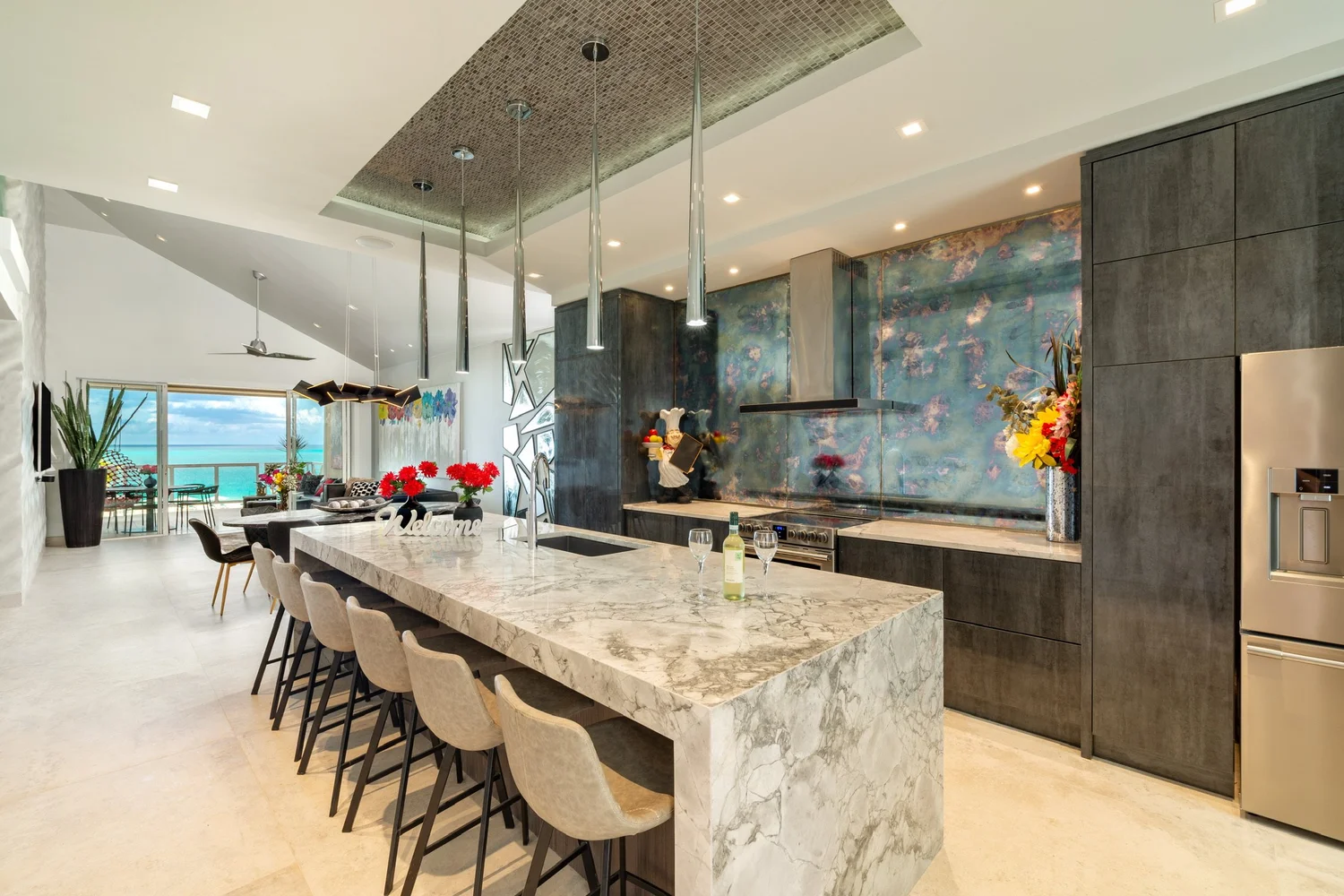 Image showcasing The Blu Luxury Penthouses on Grace Bay Beach Turks and Caicos Islands