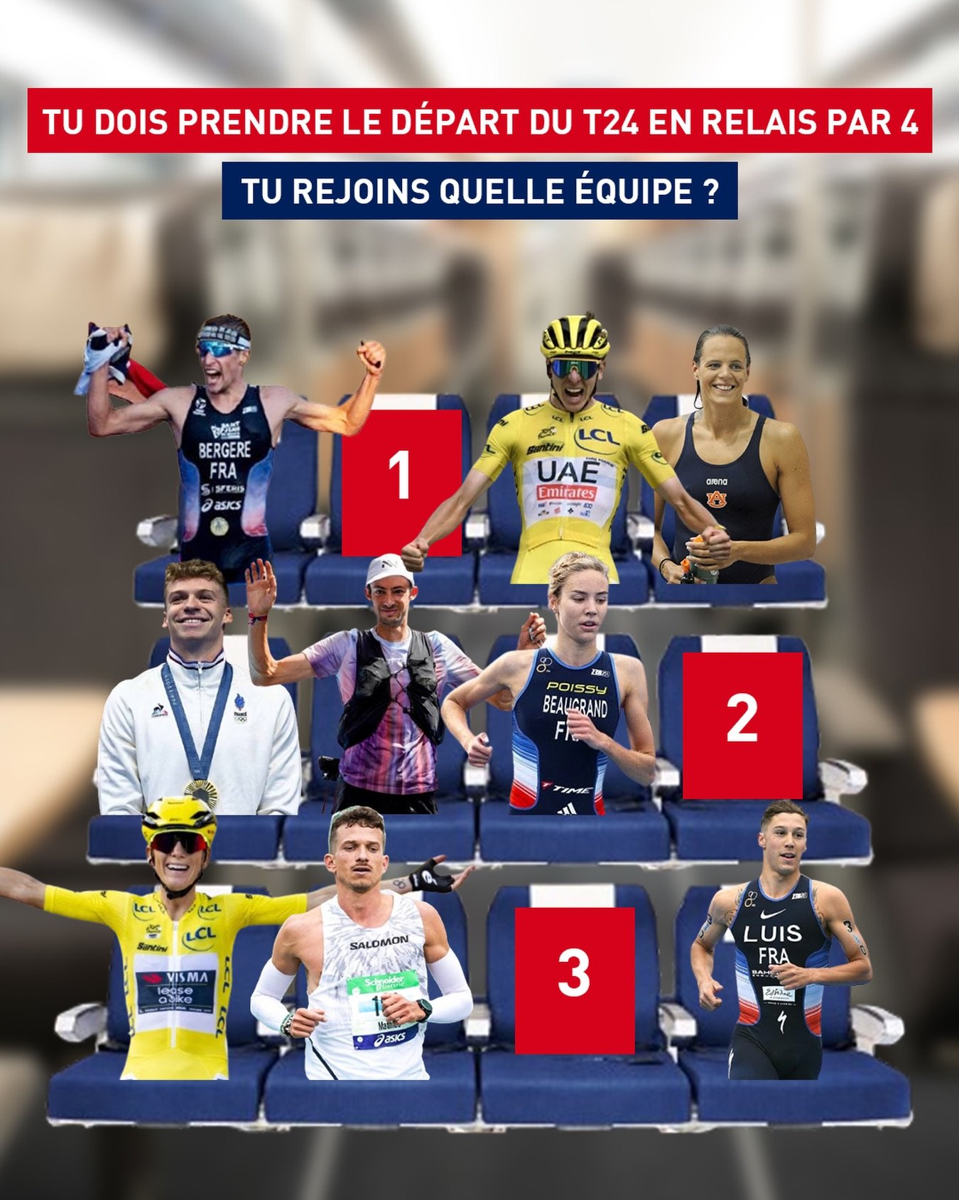 Vous &ecirc;tes nombreux &agrave; finaliser vos &eacute;quipes en ce moment, alors on vous donne un peu d&rsquo;inspiration&hellip; 😉💡

Si tu devais prendre le d&eacute;part en Relais par 4, qui choisirais-tu pour tout d&eacute;chirer ? 😎🔥

#t24 