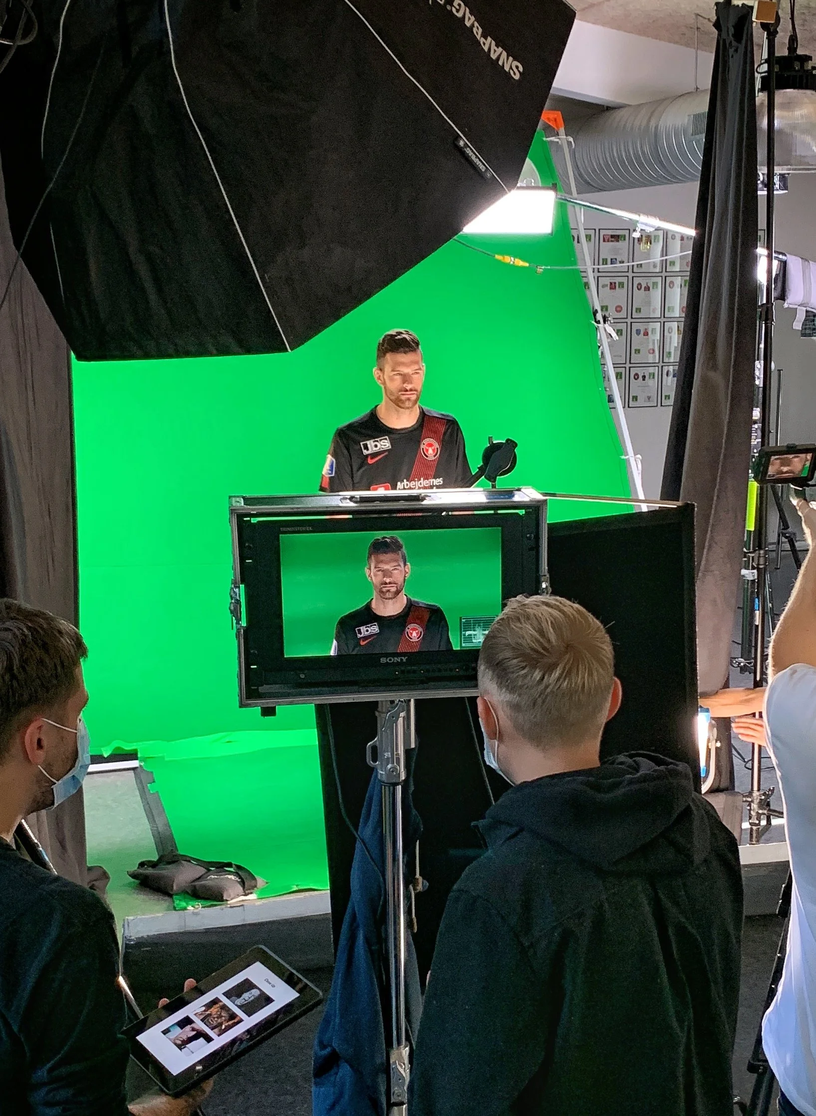 Makeshift green screen 