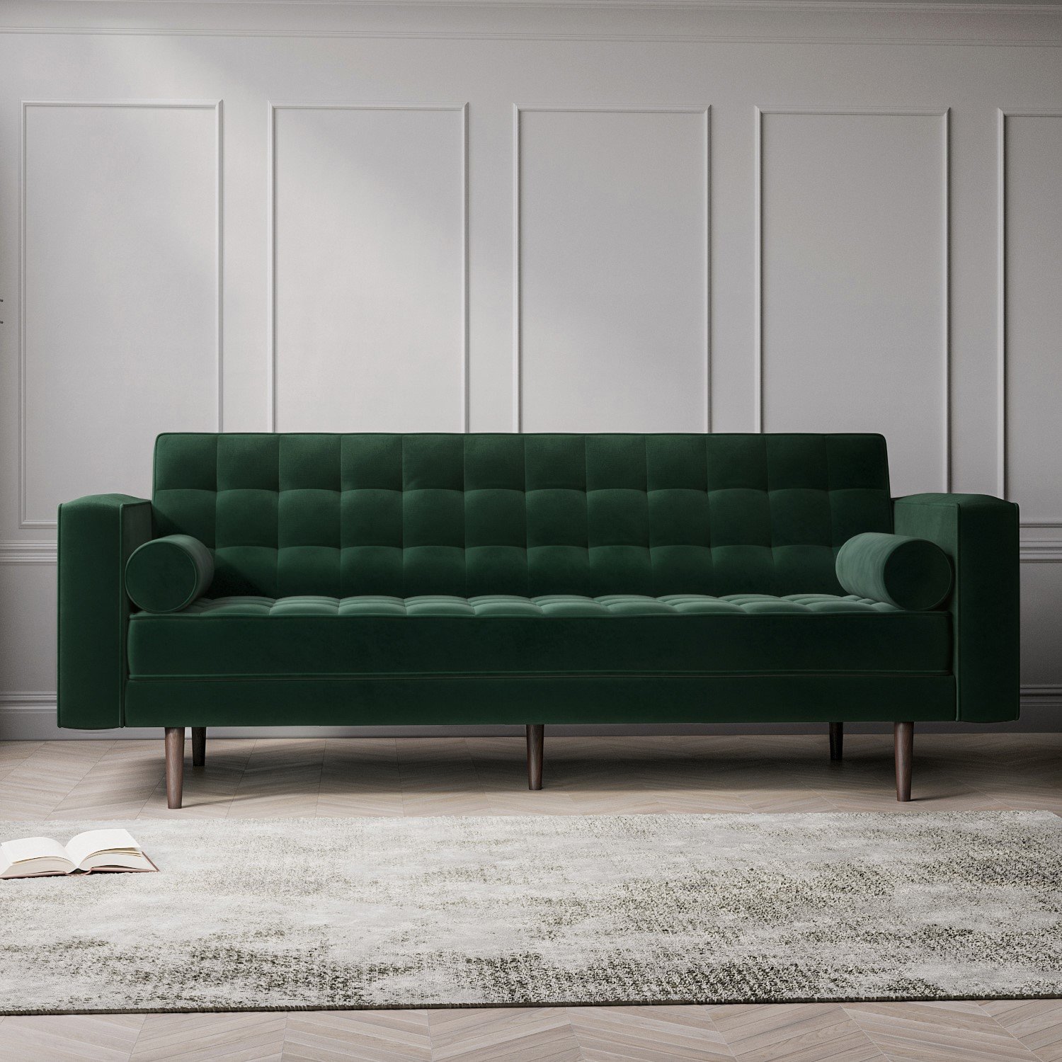 furniture 123 green velvet sofa