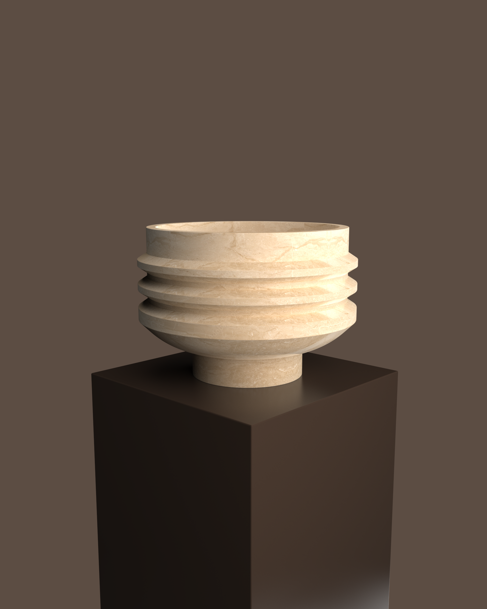 render concept textured urn planter