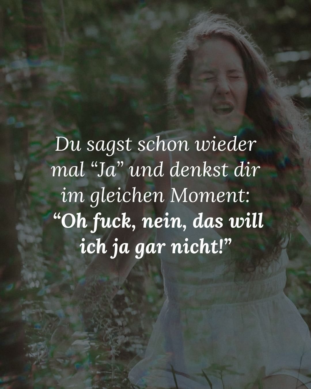 Du wei&szlig;t eigentlich, dass es ein Nein ist.

Und sagst trotzdem Ja.

Nicht, weil du es nicht besser wei&szlig;t.
Sondern weil es sich in dem Moment sicherer anf&uuml;hlt.

👉 sicherer, den Kontakt nicht zu riskieren
👉 sicherer, niemanden zu ent