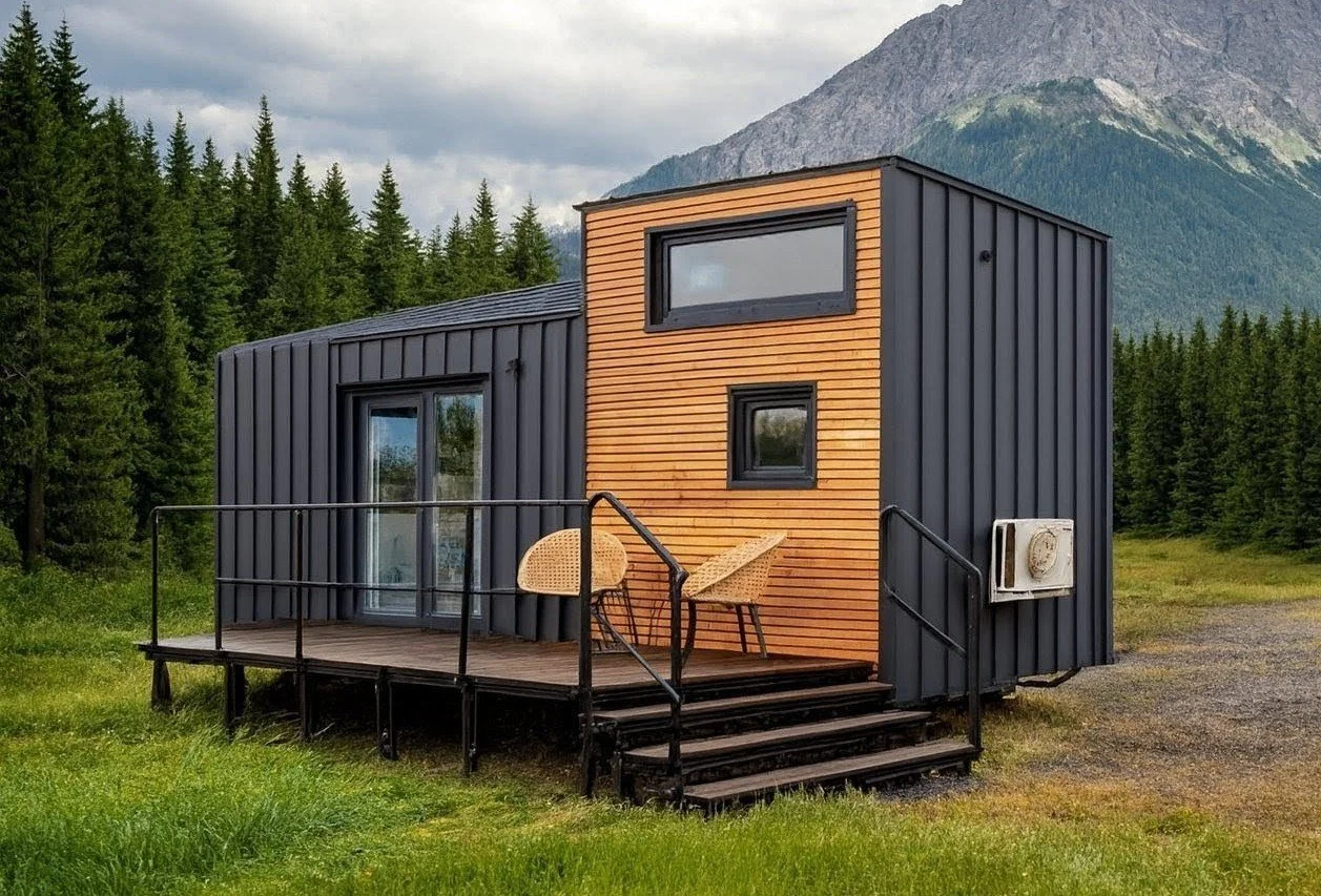 Allrounder mit Lärchenholz-Fassade für 2-6 Personen, mit 1 oder 2 Schlafebenen