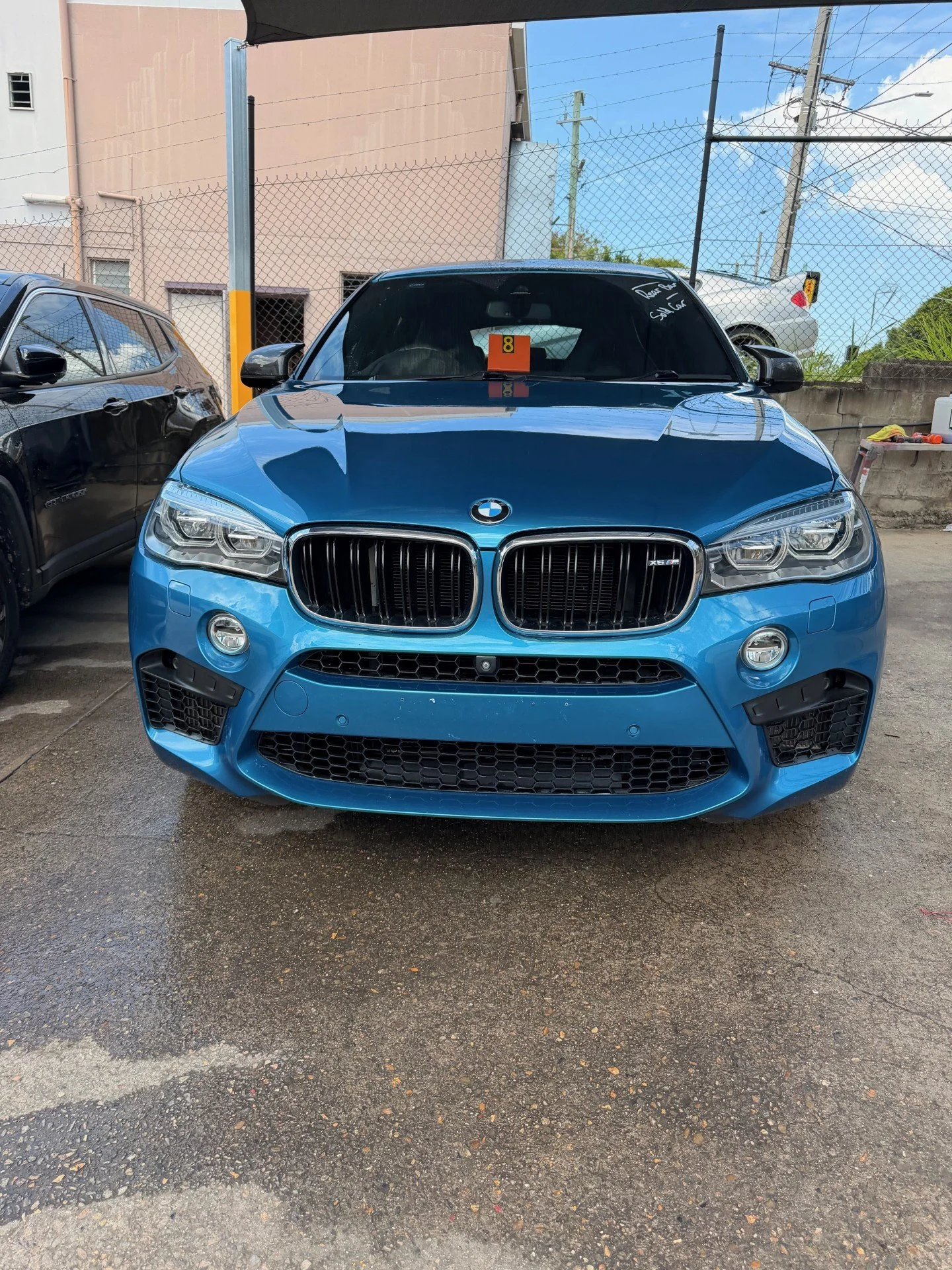 BMW X5M F85 Front end in blue, Panel Shops brisbane. Best Quality work.