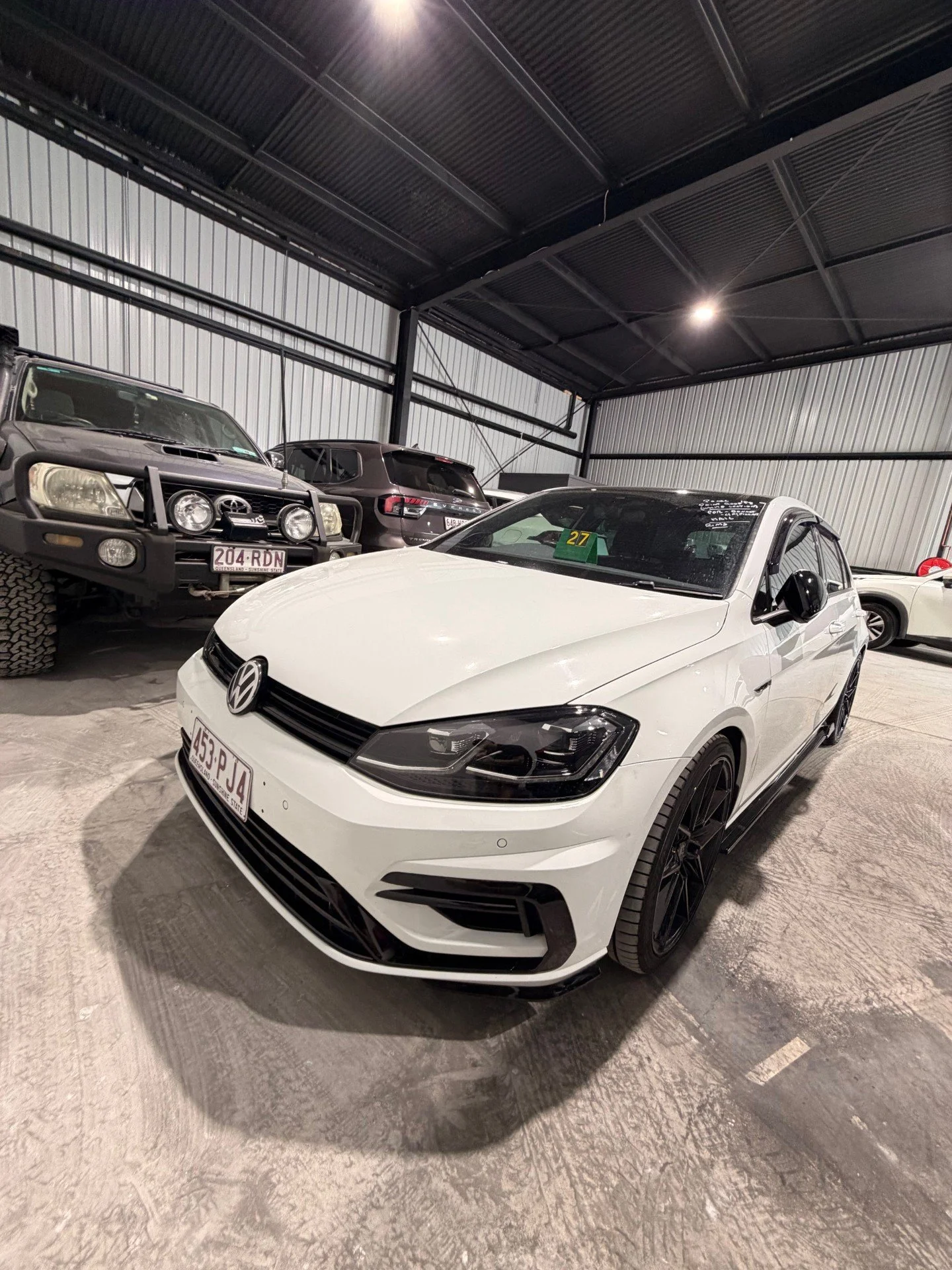 Volkswagen Golf R in for minor paintwork. 