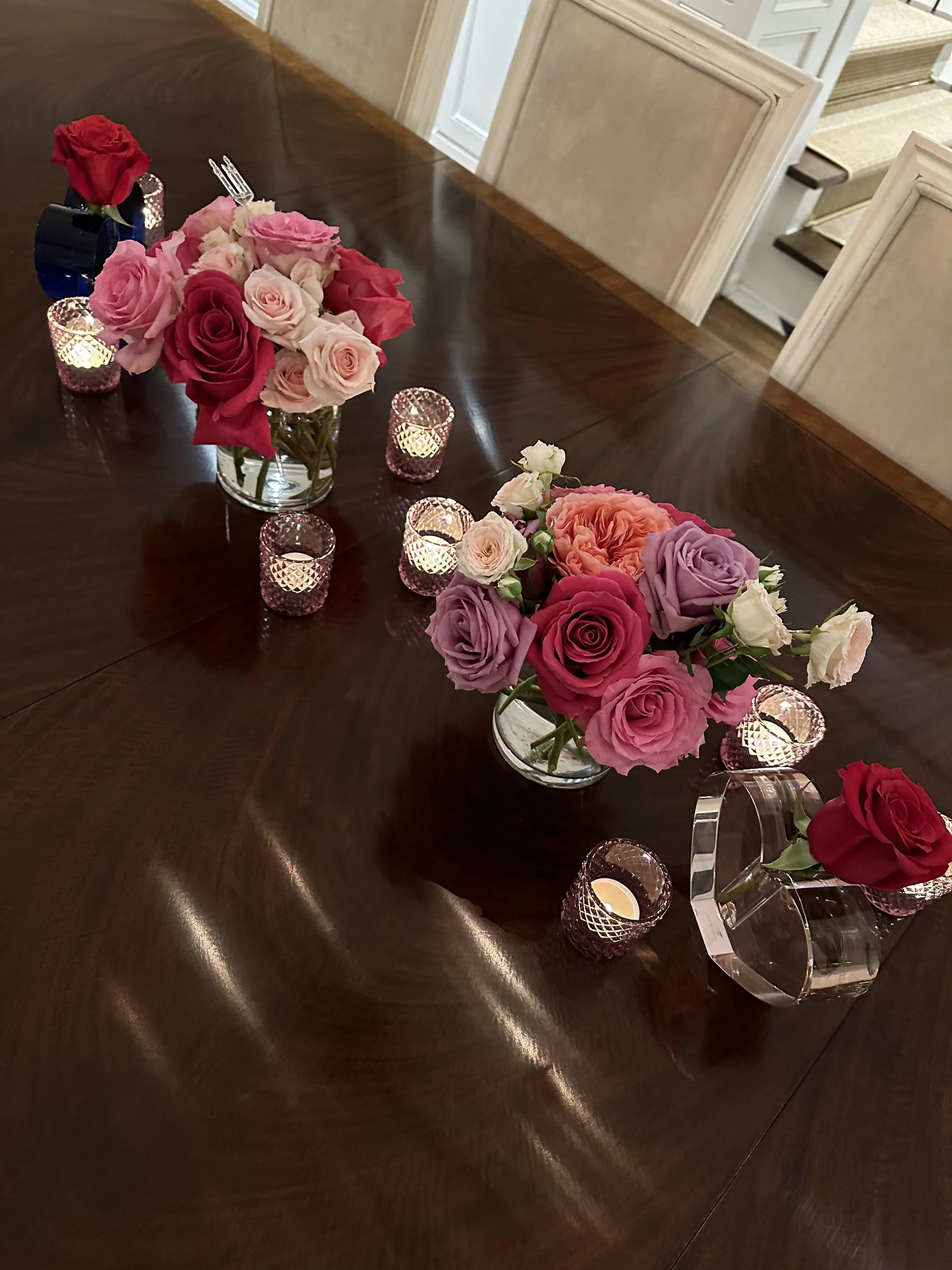 Votive Candle Holders, Pink Glass Candle Holders