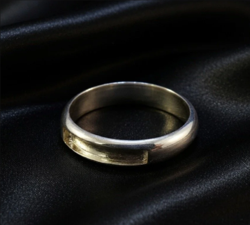 925 Sterling Silver Semi Channel Band Ring