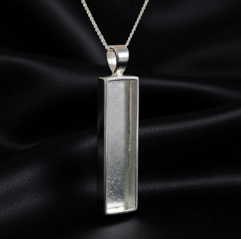 925 Sterling Silver Bar Pendant