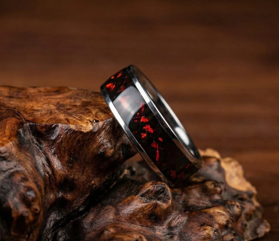 Stainless Steel Memorial Ashes Rings Men’s & Ladies