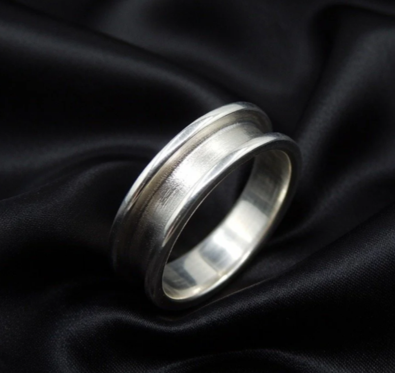 925 Sterling Silver Channel Band Ring