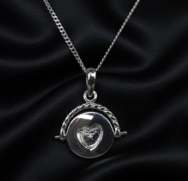 925 Sterling Silver Spinning Fob Pendant