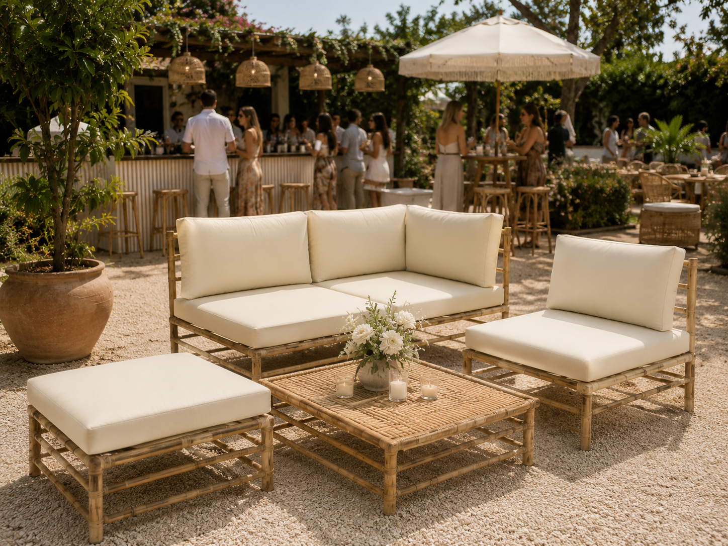 bamboo furniture for outdoor events