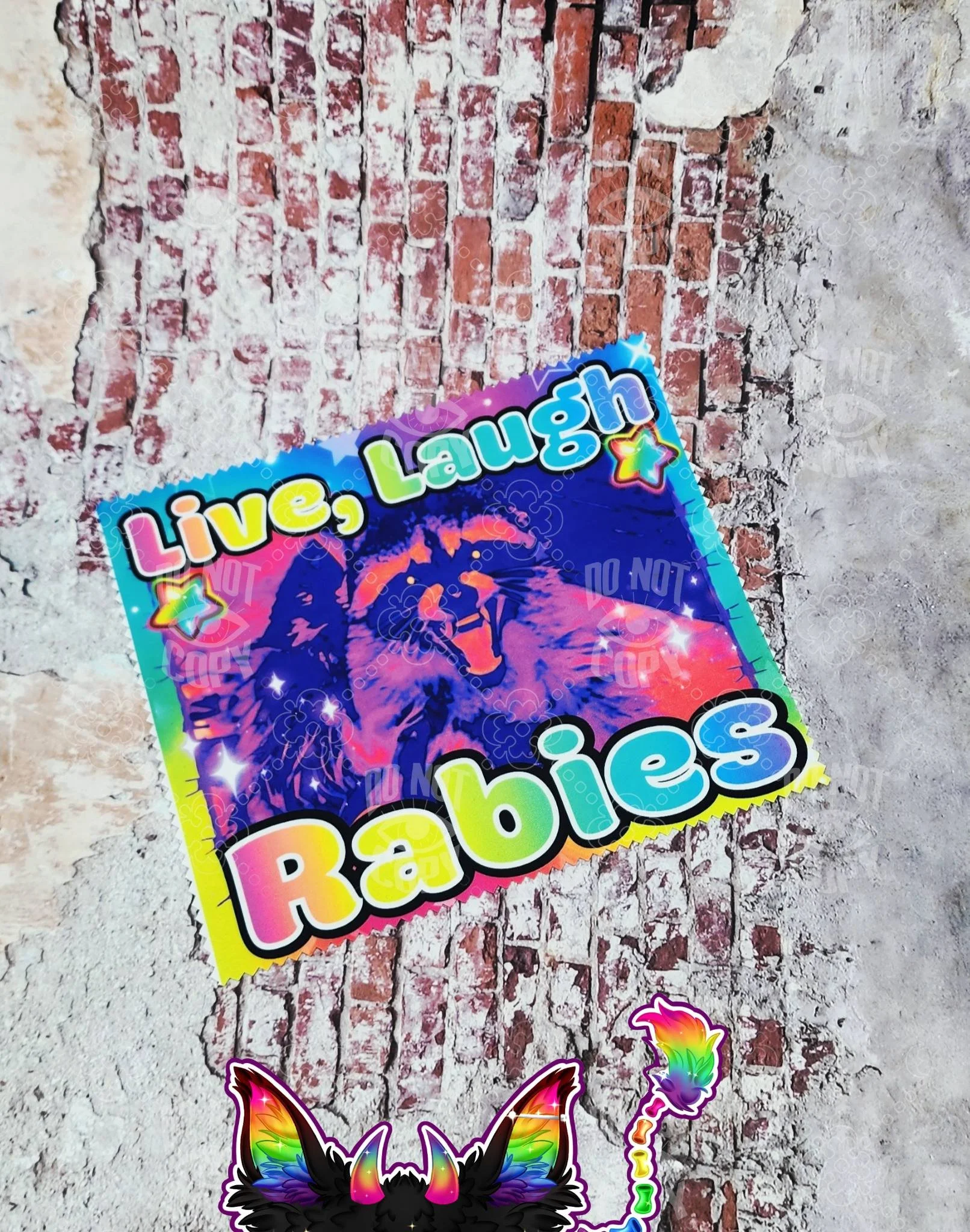 Live, Laugh, Rabies Lens Cleaning Wipe
