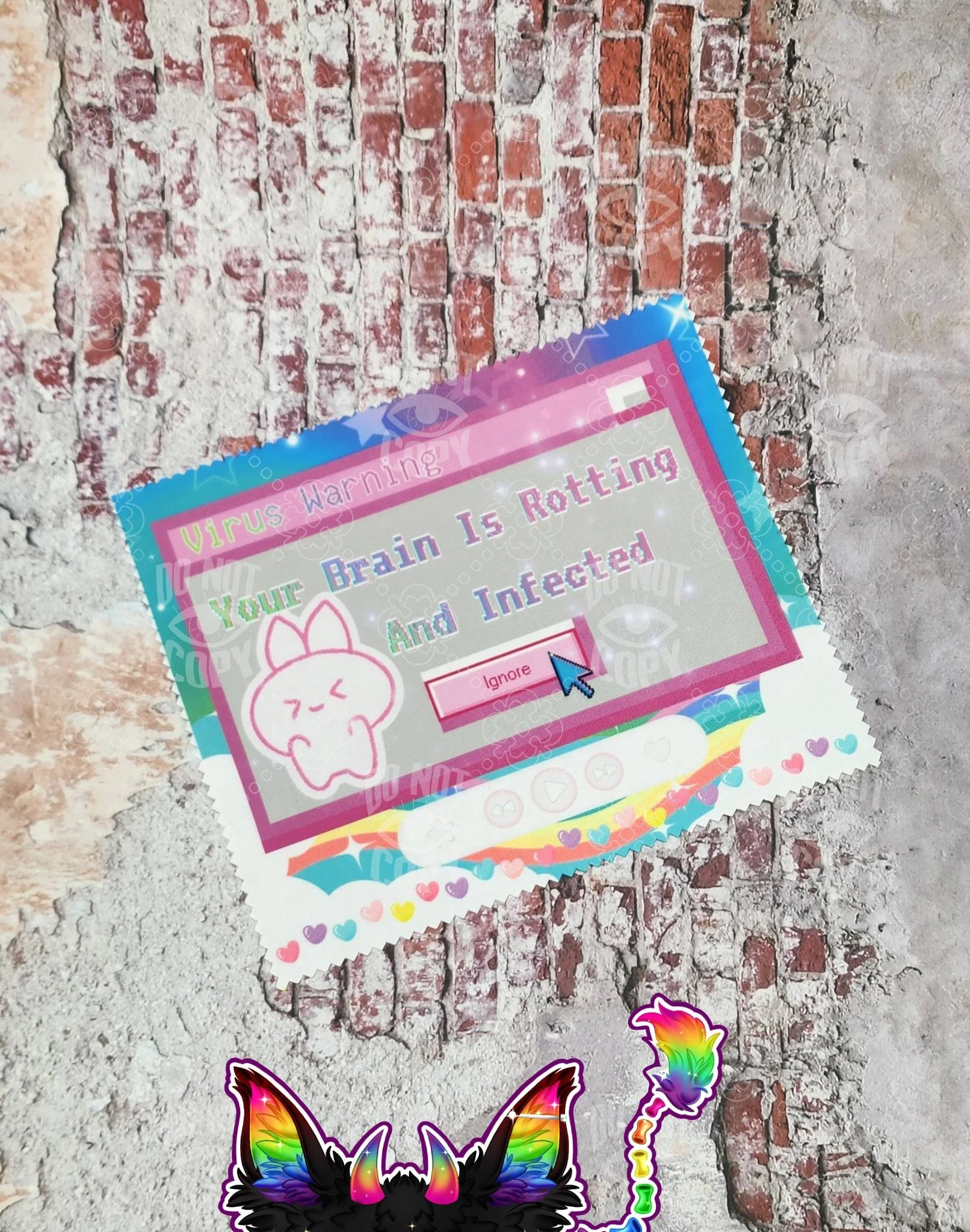 Infected Brain Lens Cleaning Wipe