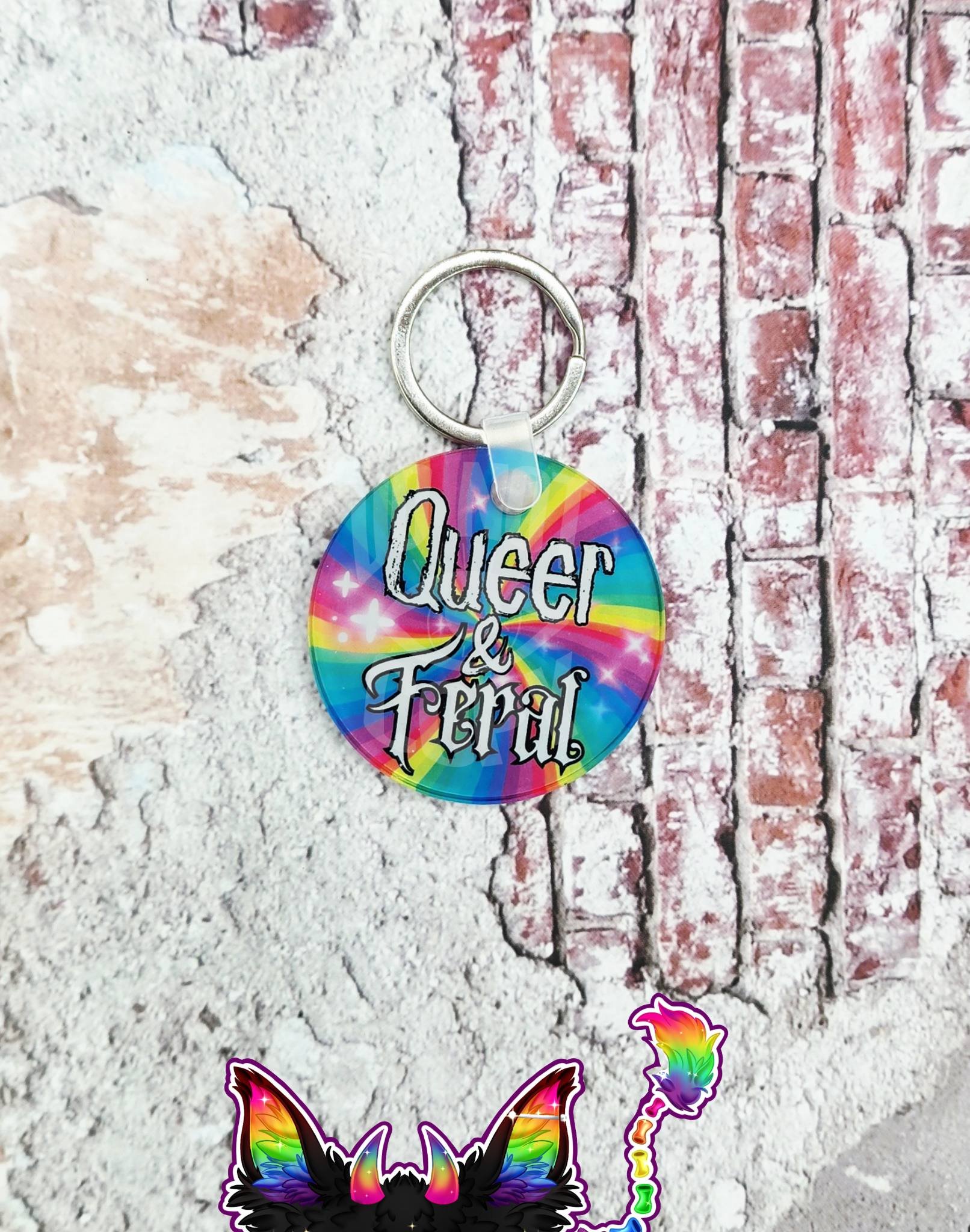 Queer & Feral Acrylic Keychain