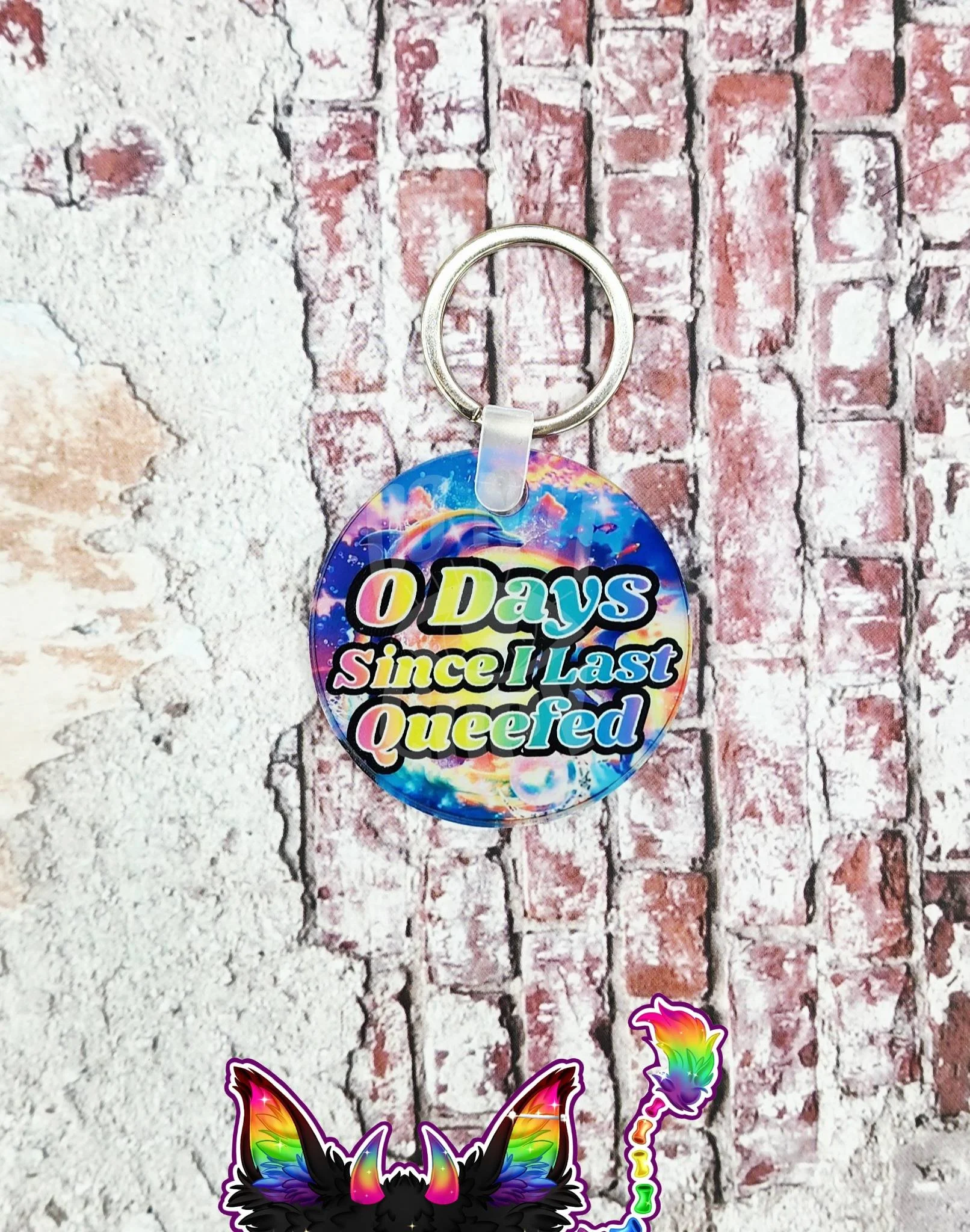 Queefed Acrylic Keychain